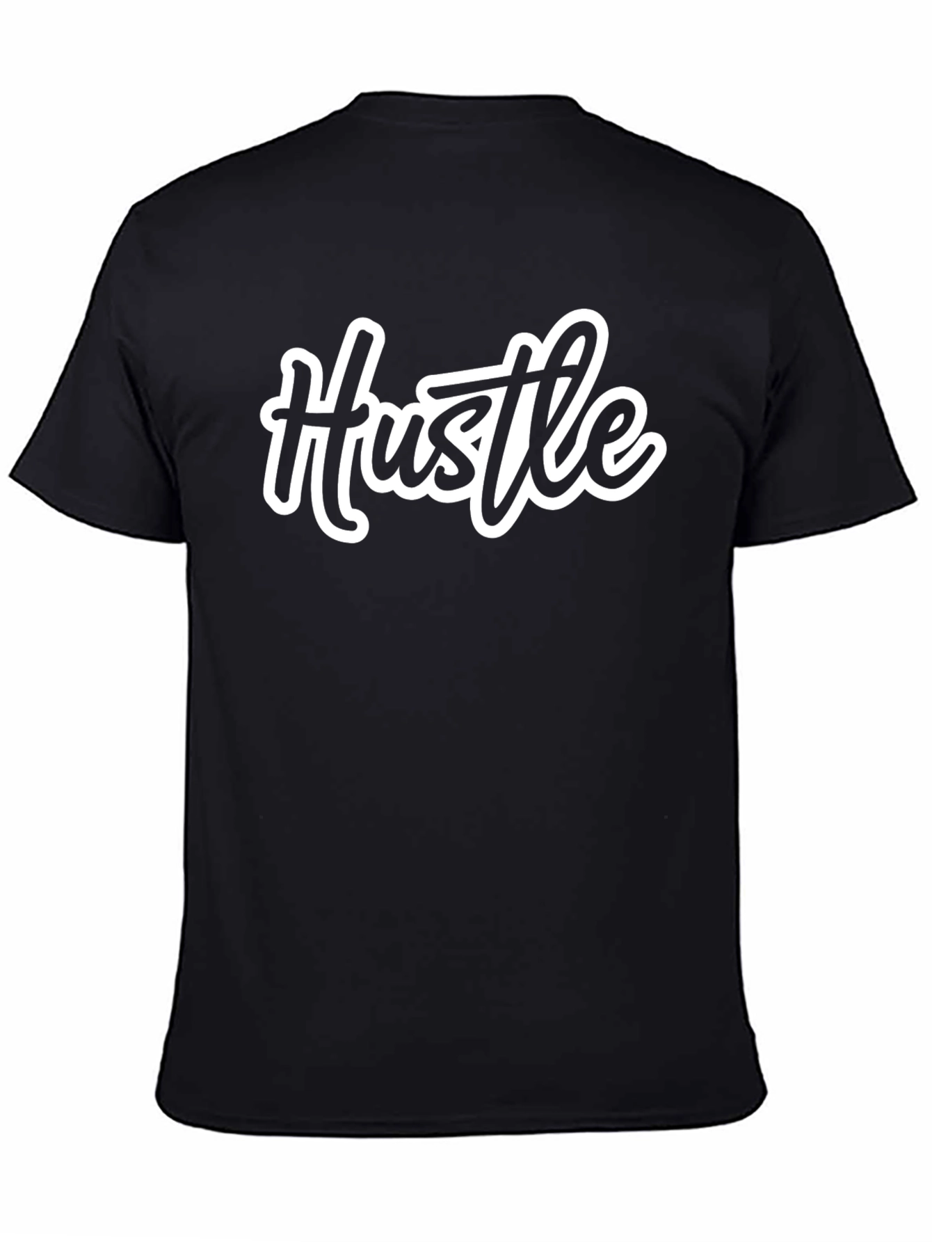 Mens Black Hustle Graphic T-Shirt