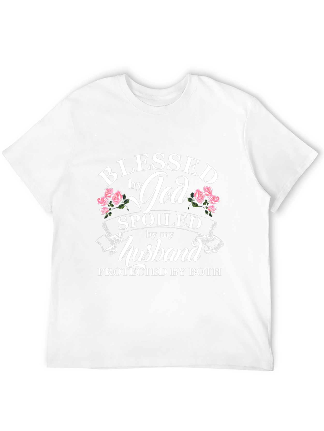 Blessed By God Spoiled By My Husband Black T-Shirt