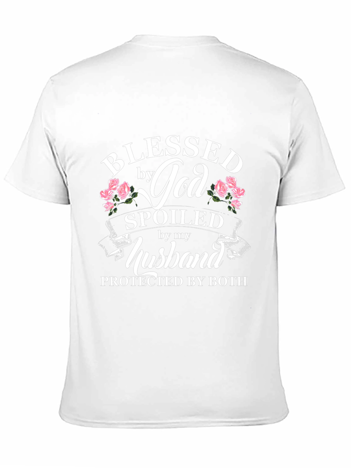 Blessed By God Spoiled By My Husband Black T-Shirt