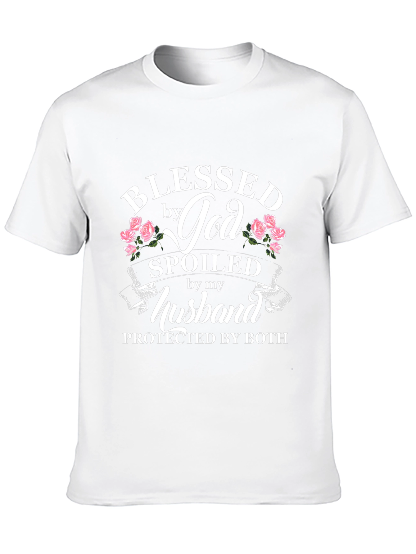 Blessed By God Spoiled By My Husband Black T-Shirt