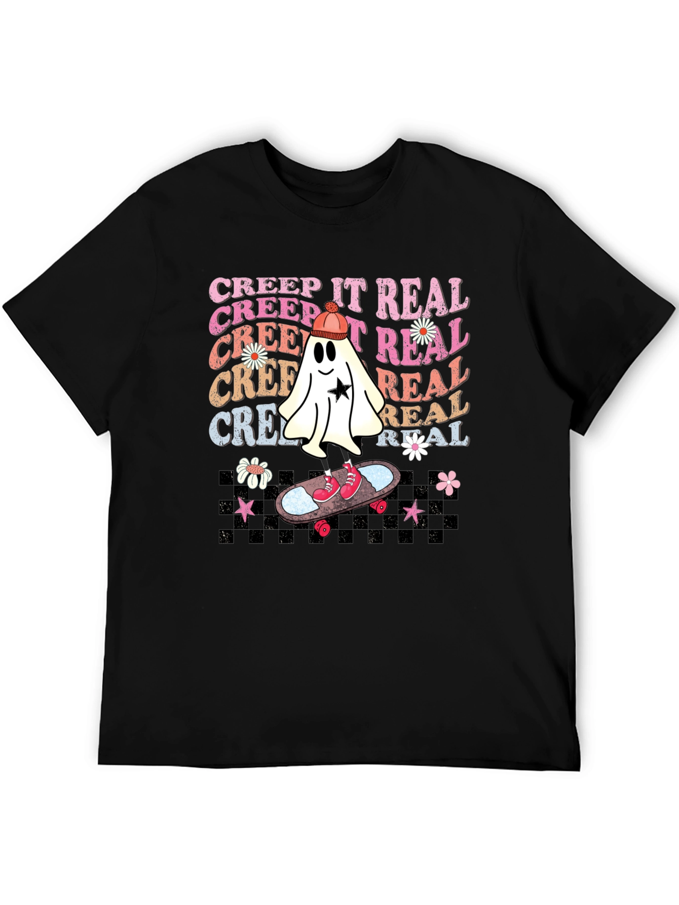 Creep It Real Skateboard Ghost T-Shirt