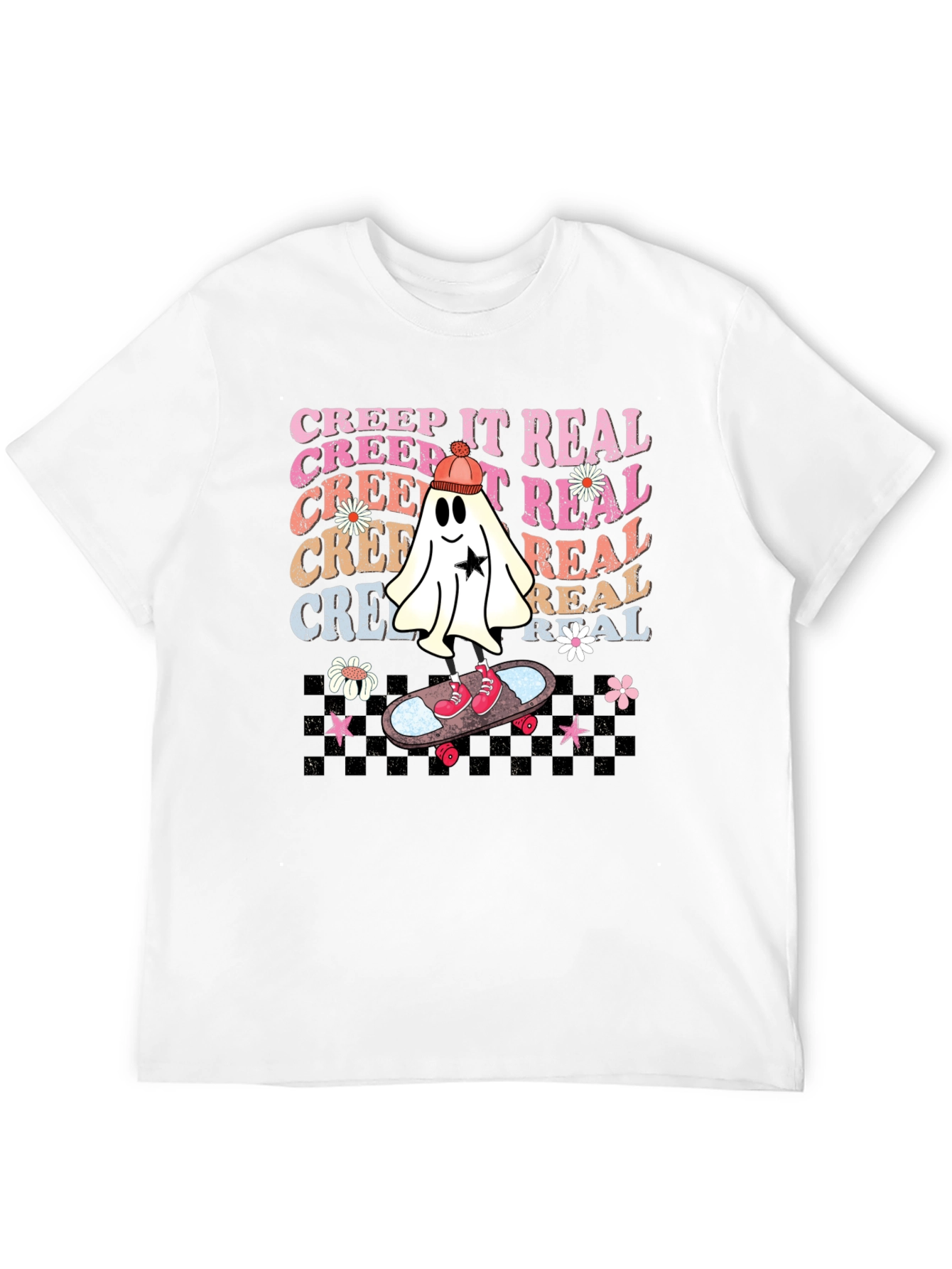 Creep It Real Skateboard Ghost T-Shirt