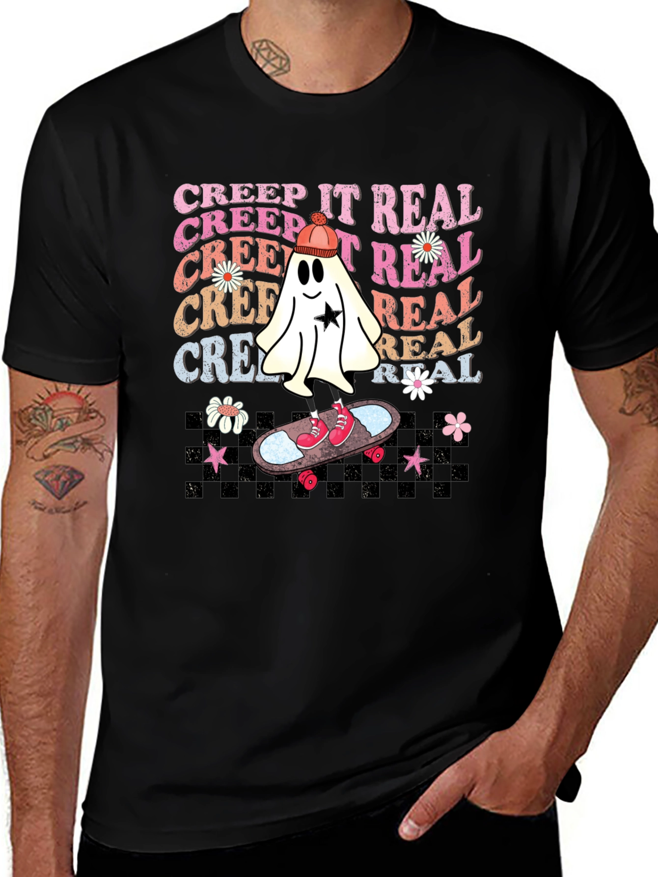 Creep It Real Skateboard Ghost T-Shirt
