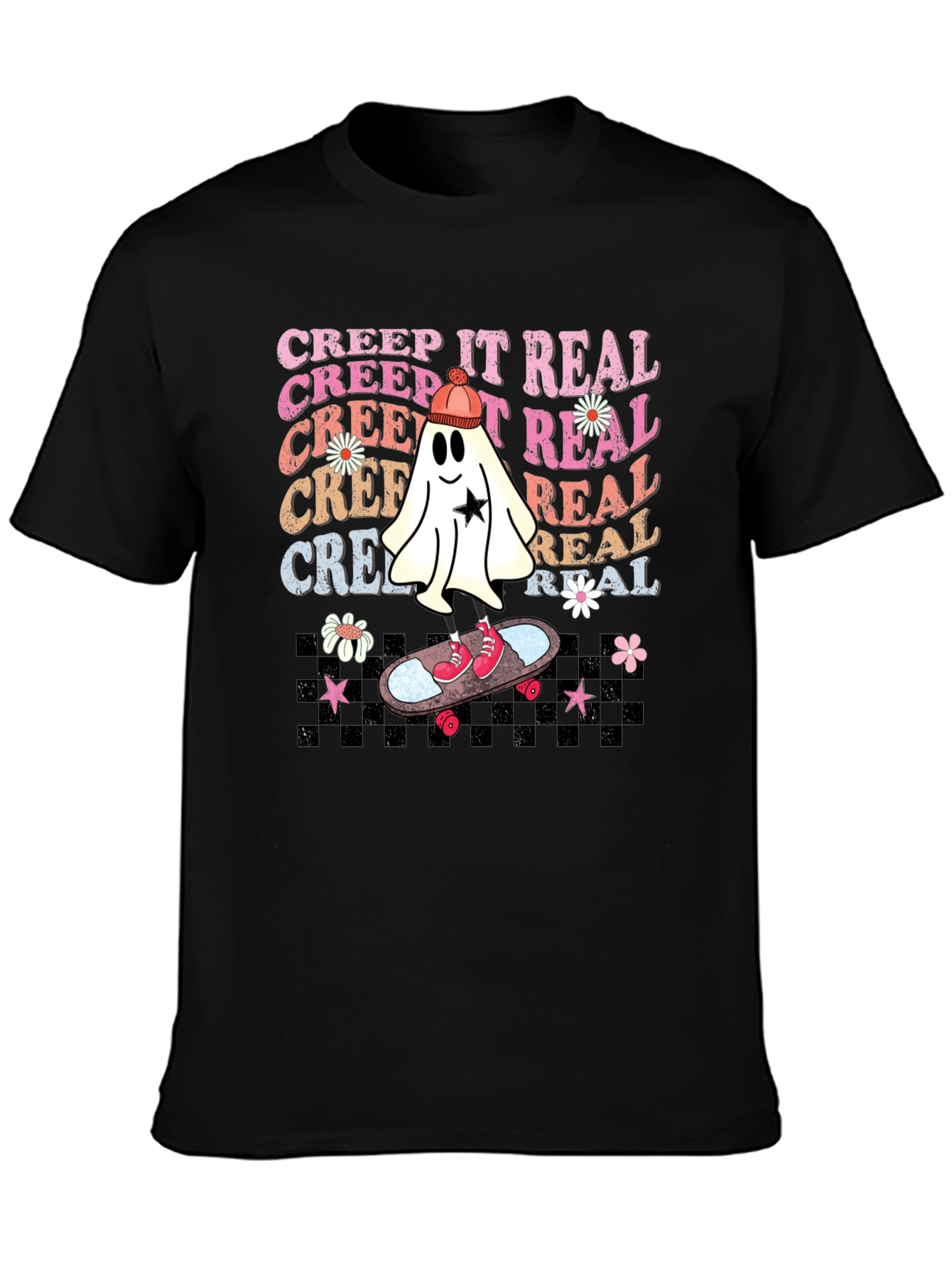 Creep It Real Skateboard Ghost T-Shirt