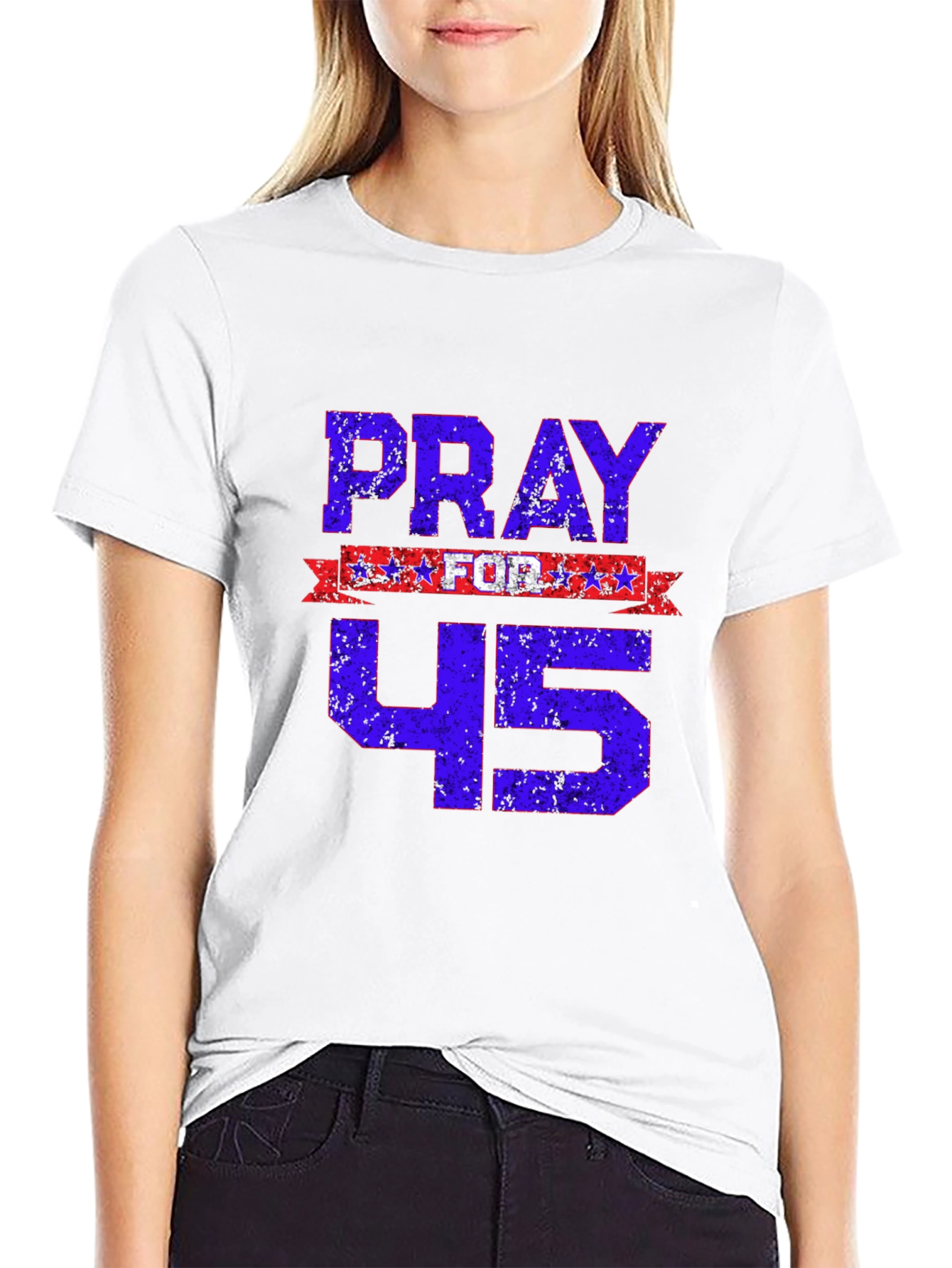 Pray For 45 T-Shirt - Patriotic Graphic Tee