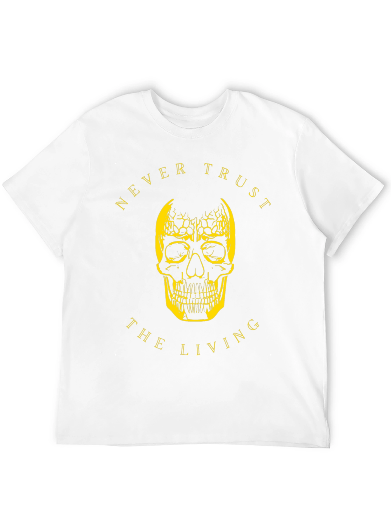 Never Trust Skull Graphic T-Shirt - Black