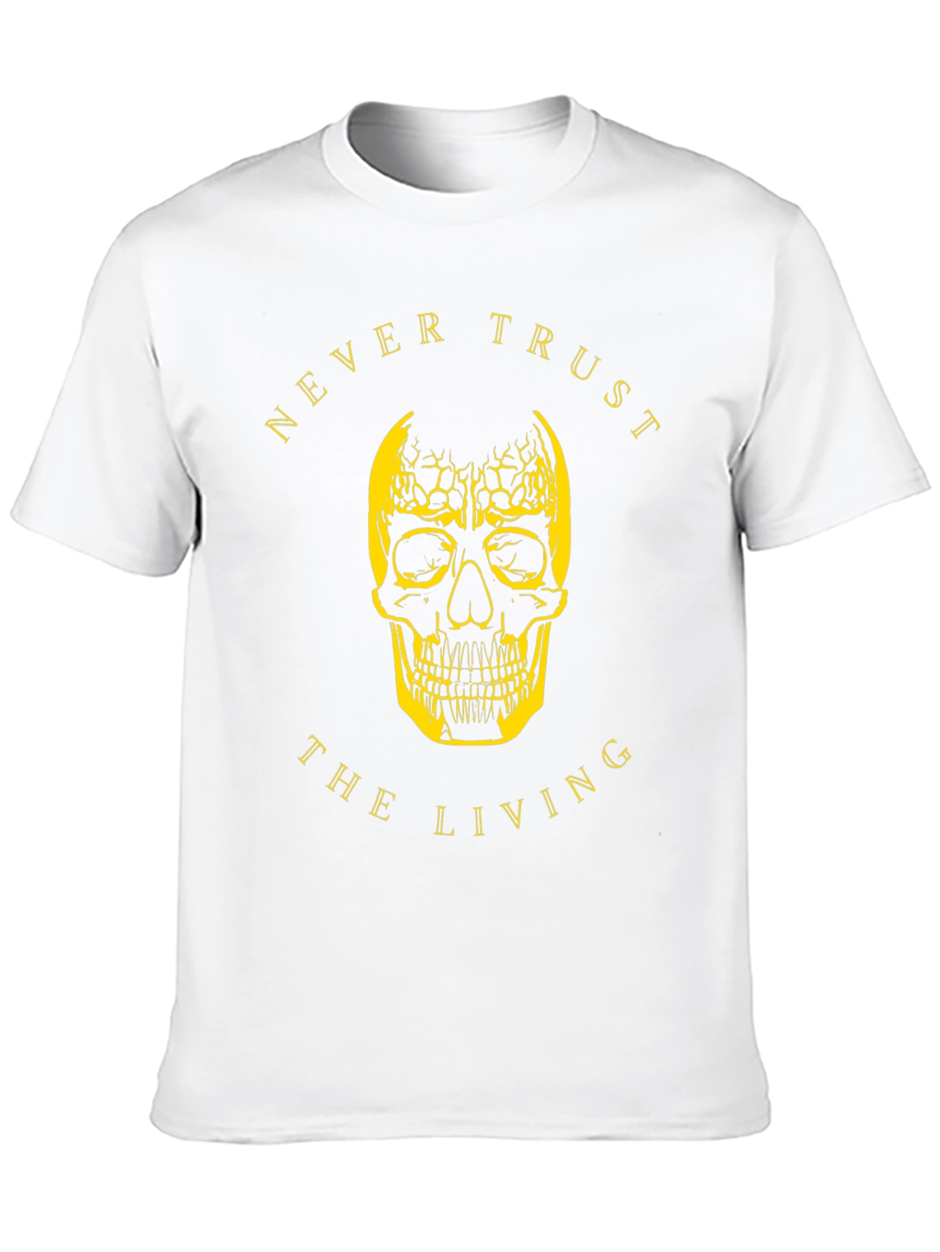 Never Trust Skull Graphic T-Shirt - Black