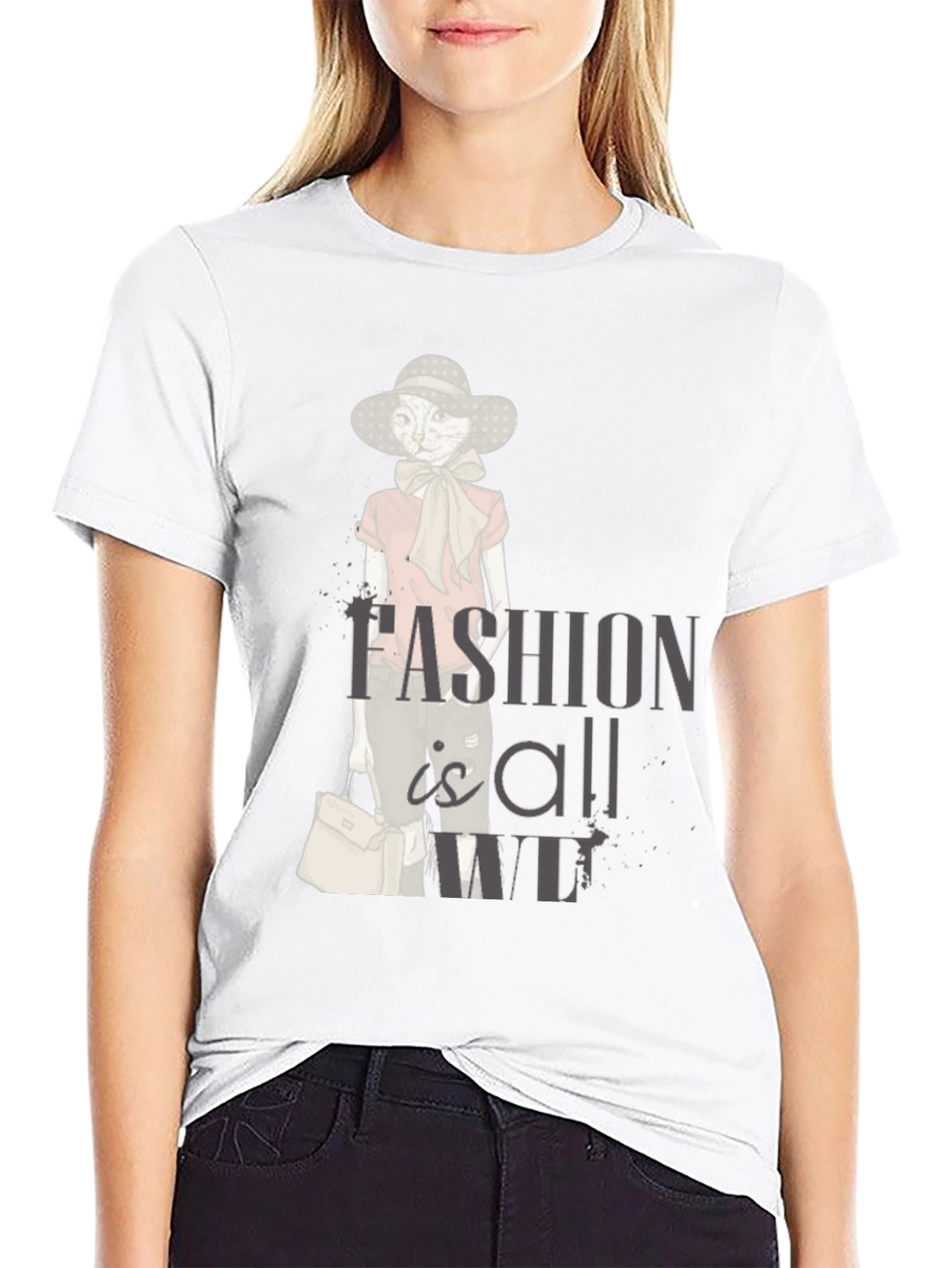 Stylish Cat Fashion T-Shirt - Unisex Cotton Tee