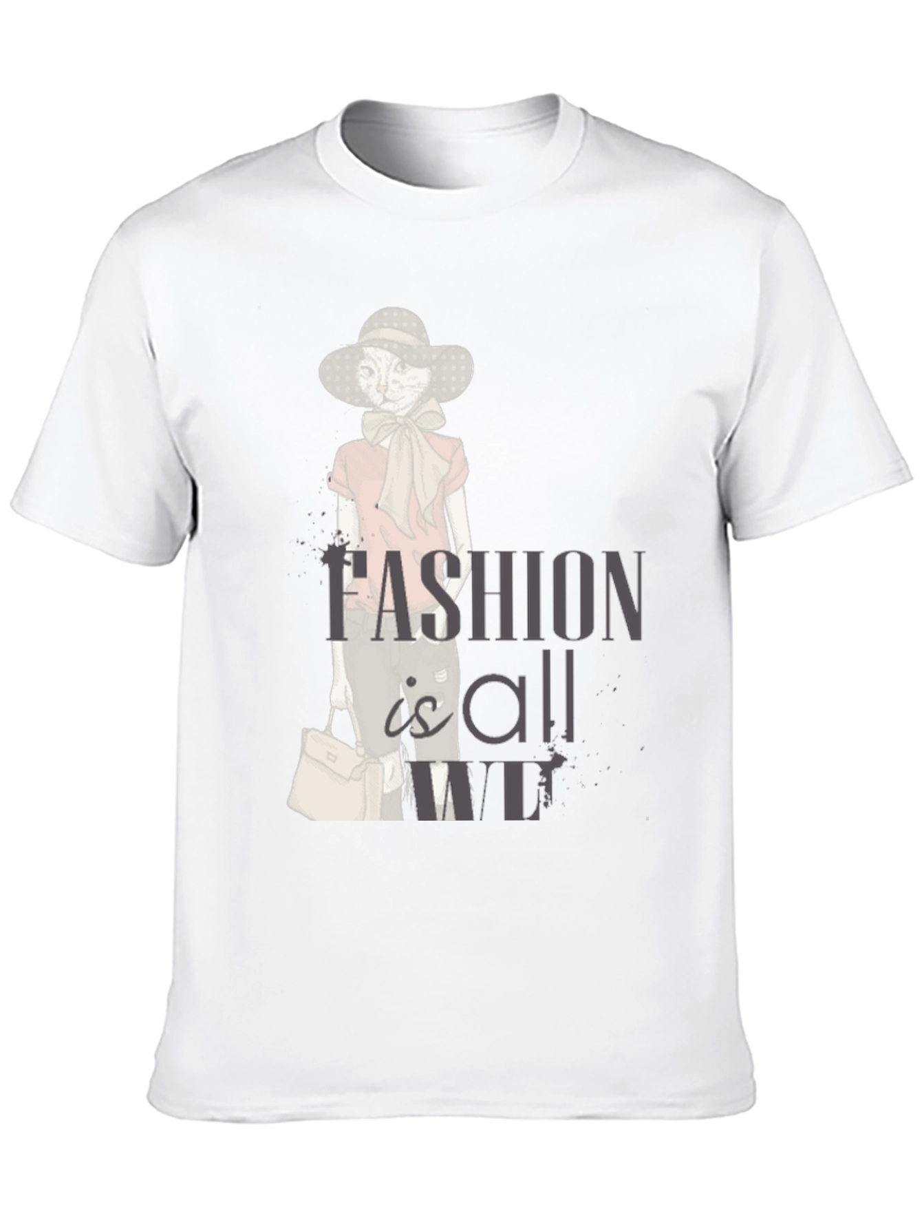 Stylish Cat Fashion T-Shirt - Unisex Cotton Tee