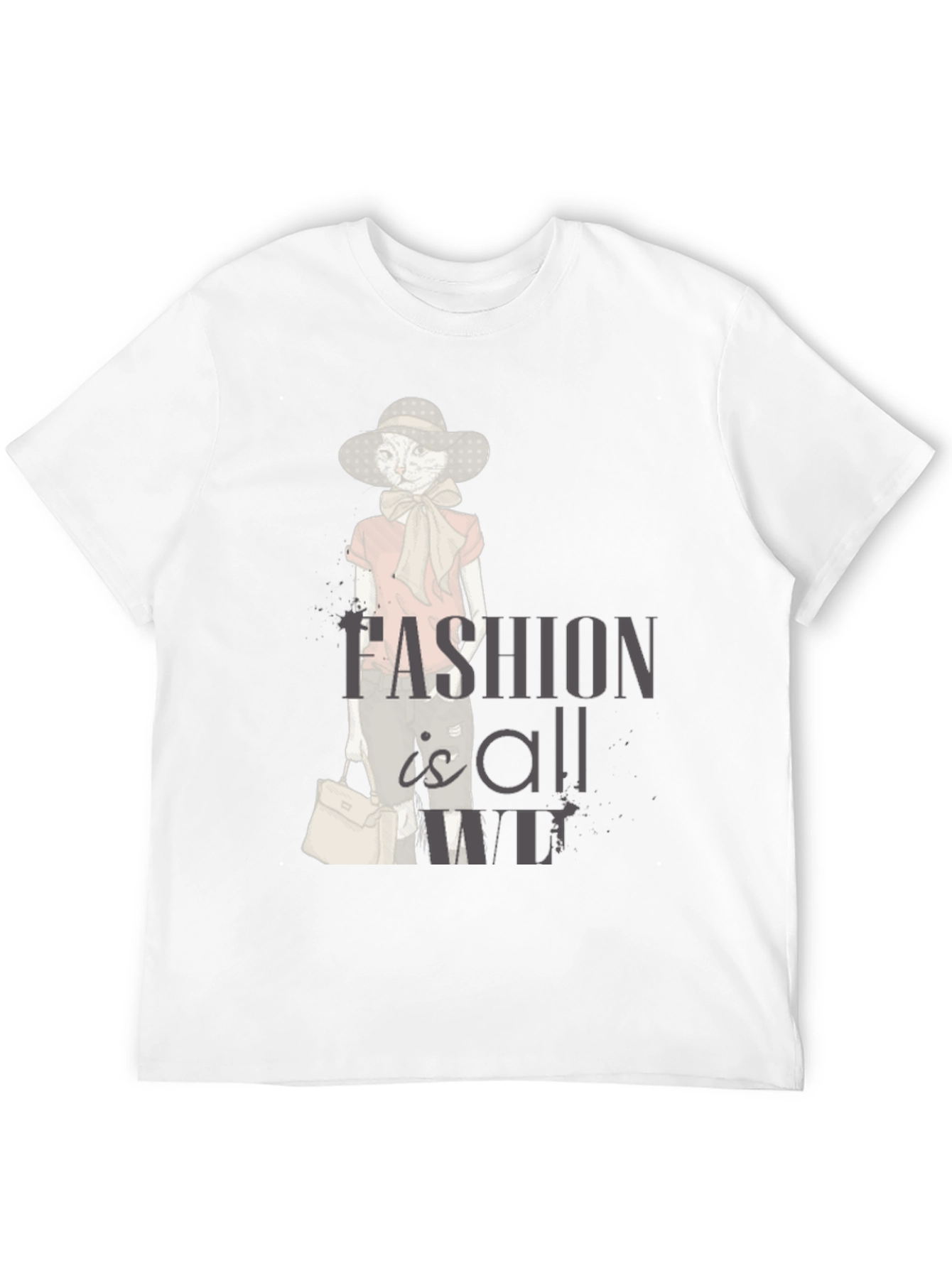 Stylish Cat Fashion T-Shirt - Unisex Cotton Tee