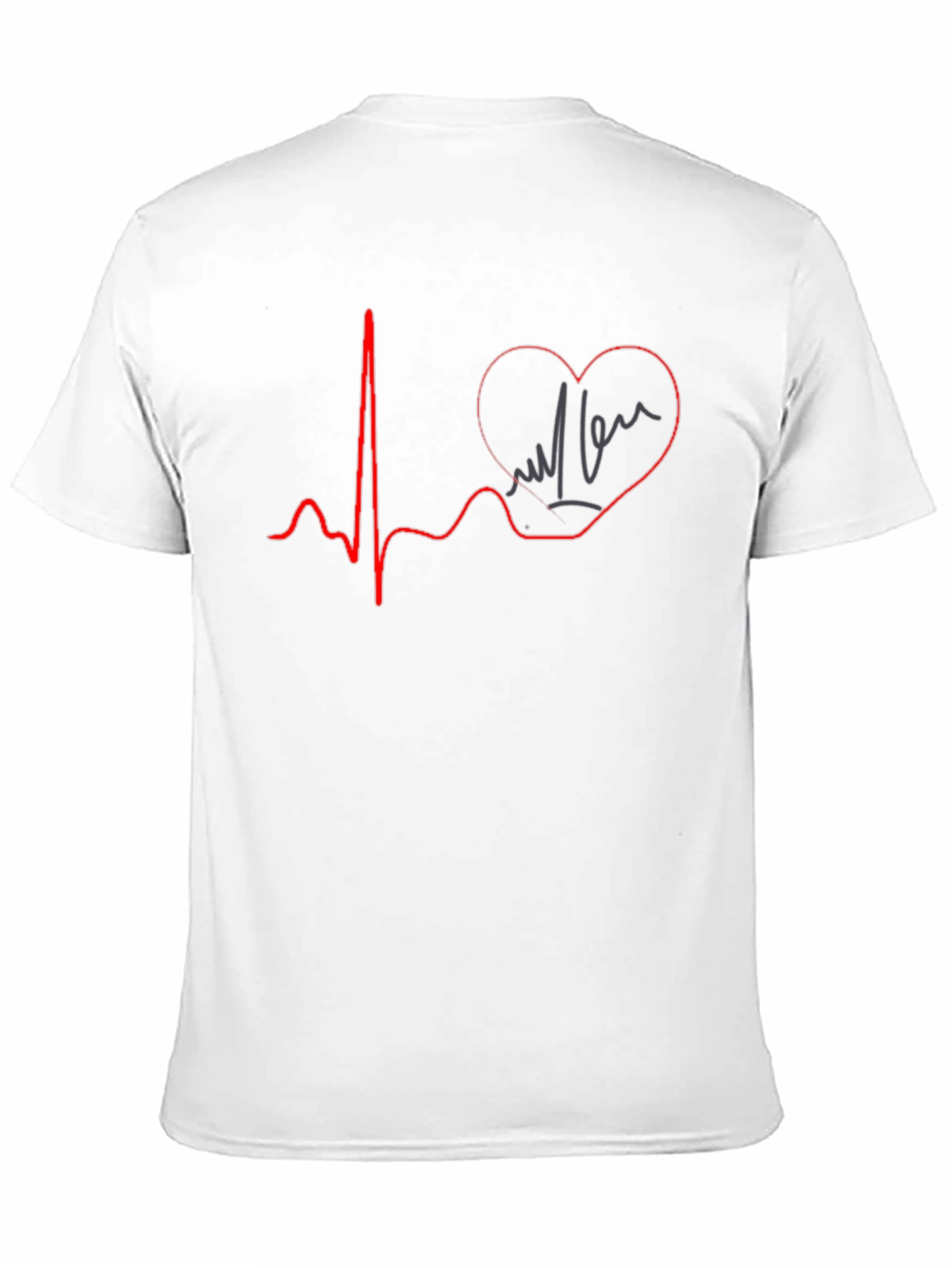 Heartbeat Love Graphic T-Shirt - Black