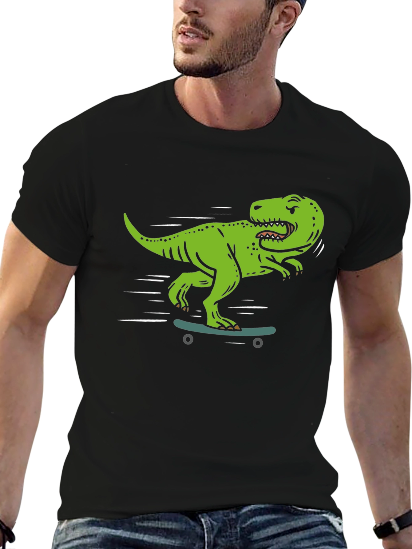 Dino Skate T-Shirt - Cool Graphic Tee