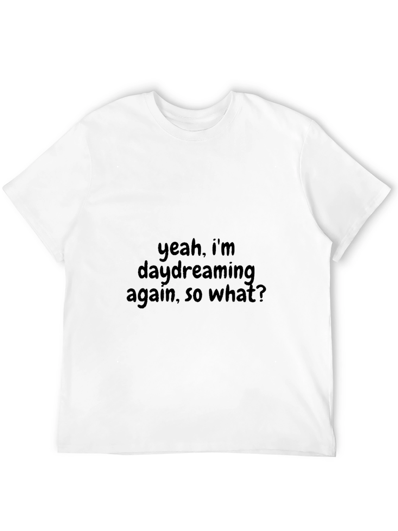 Daydreaming Again Black T-Shirt - Expressive Casual Wear