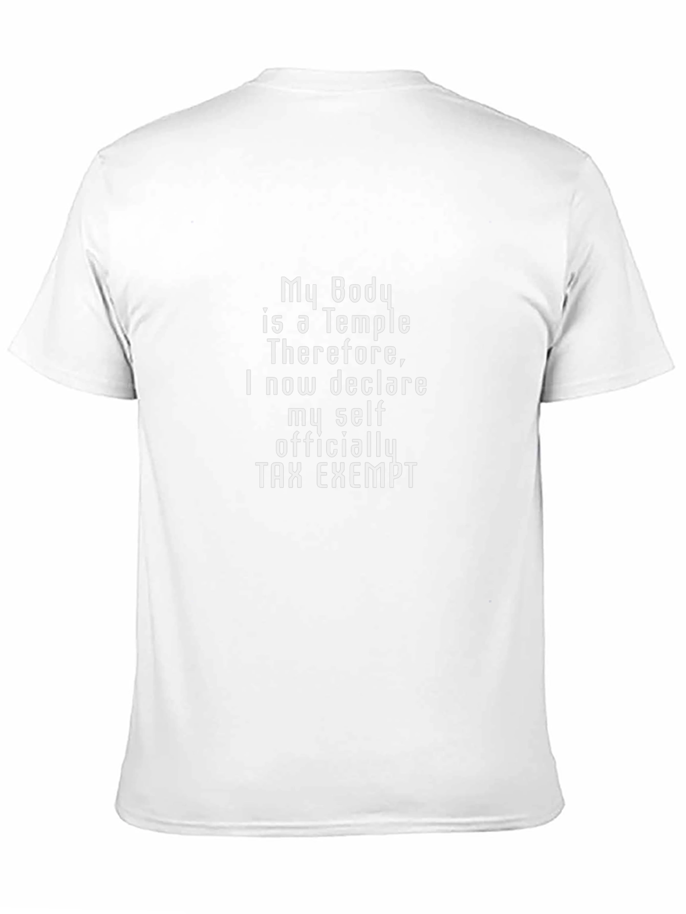 Tax Exempt Temple Body Statement Graphic T-Shirt
