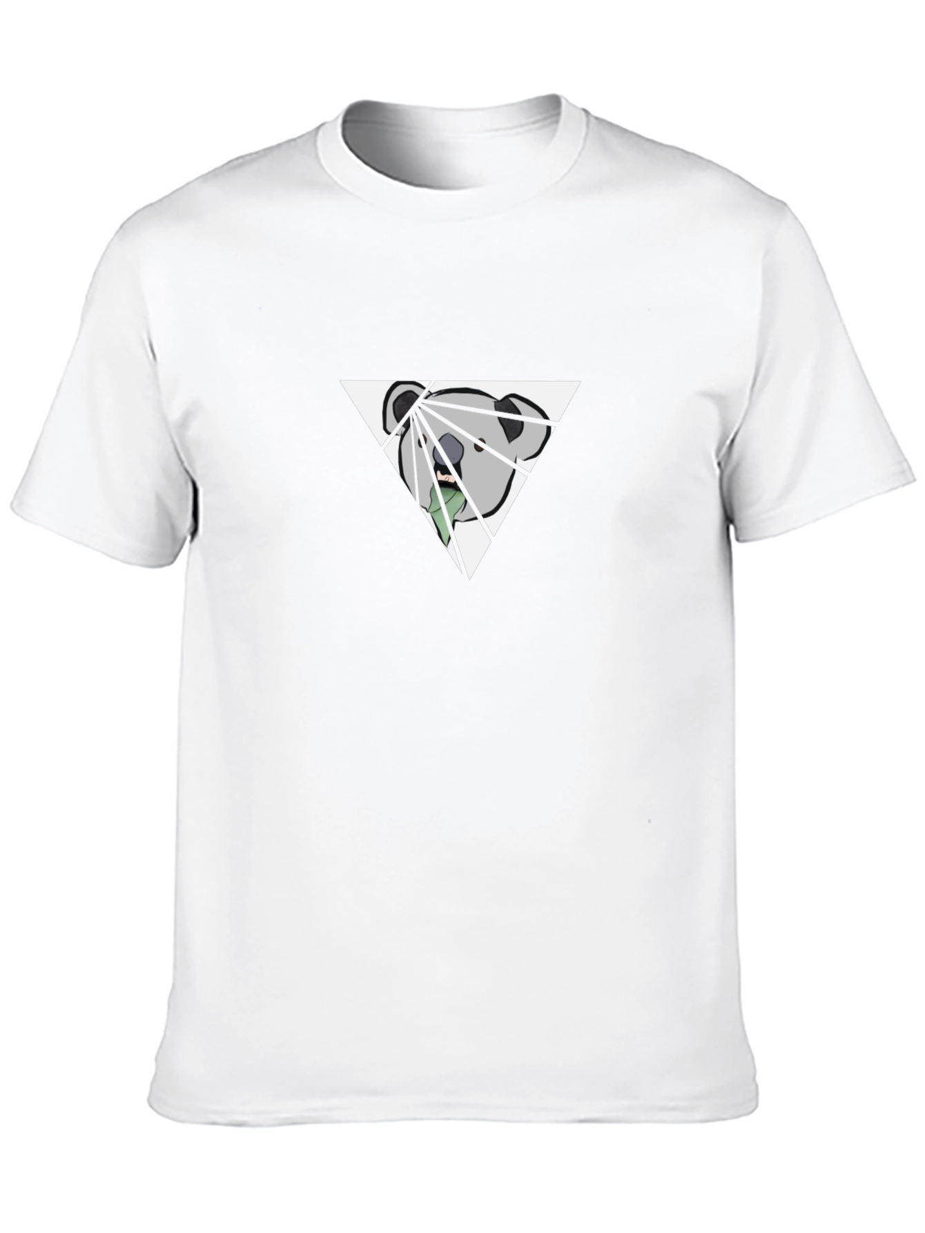 Geometric Bear Graphic Tee - Modern Style