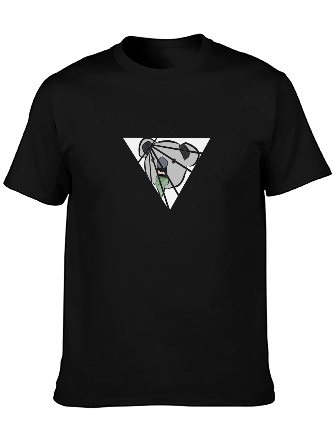 Geometric Bear Graphic Tee - Modern Style
