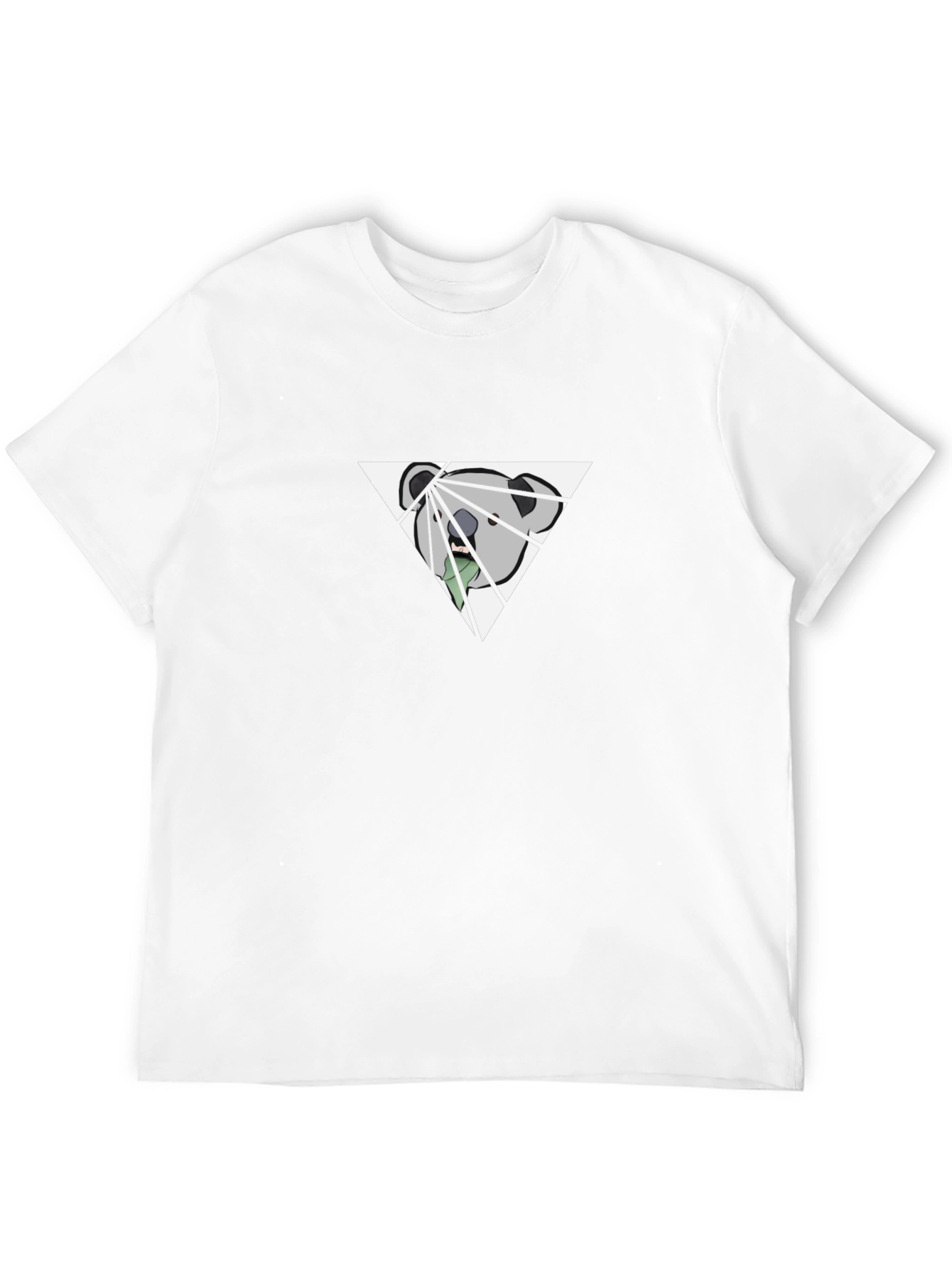Geometric Bear Graphic Tee - Modern Style