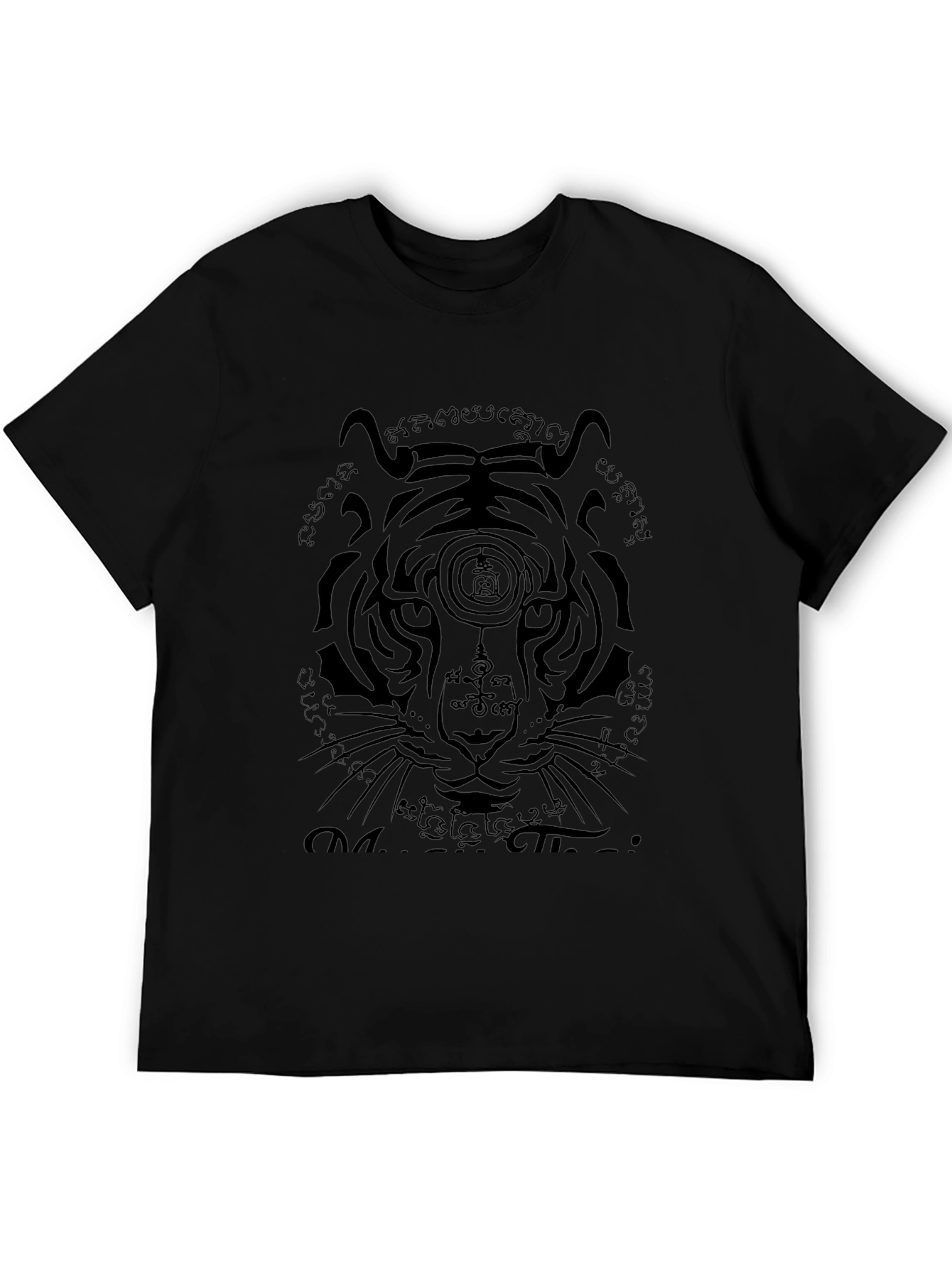 Tiger Graphic Print T-Shirt - Black