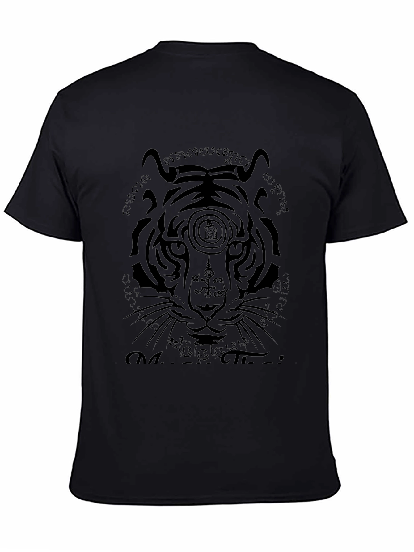 Tiger Graphic Print T-Shirt - Black