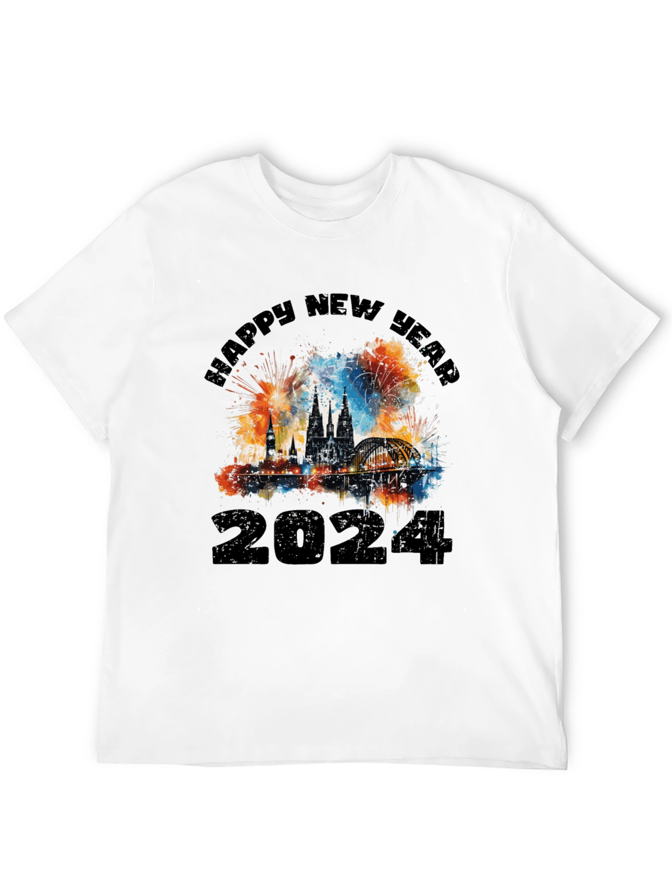Happy New Year 2024 Cologne Fireworks T-Shirt