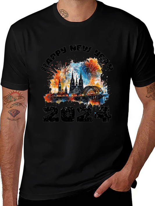 Happy New Year 2024 Cologne Fireworks T-Shirt