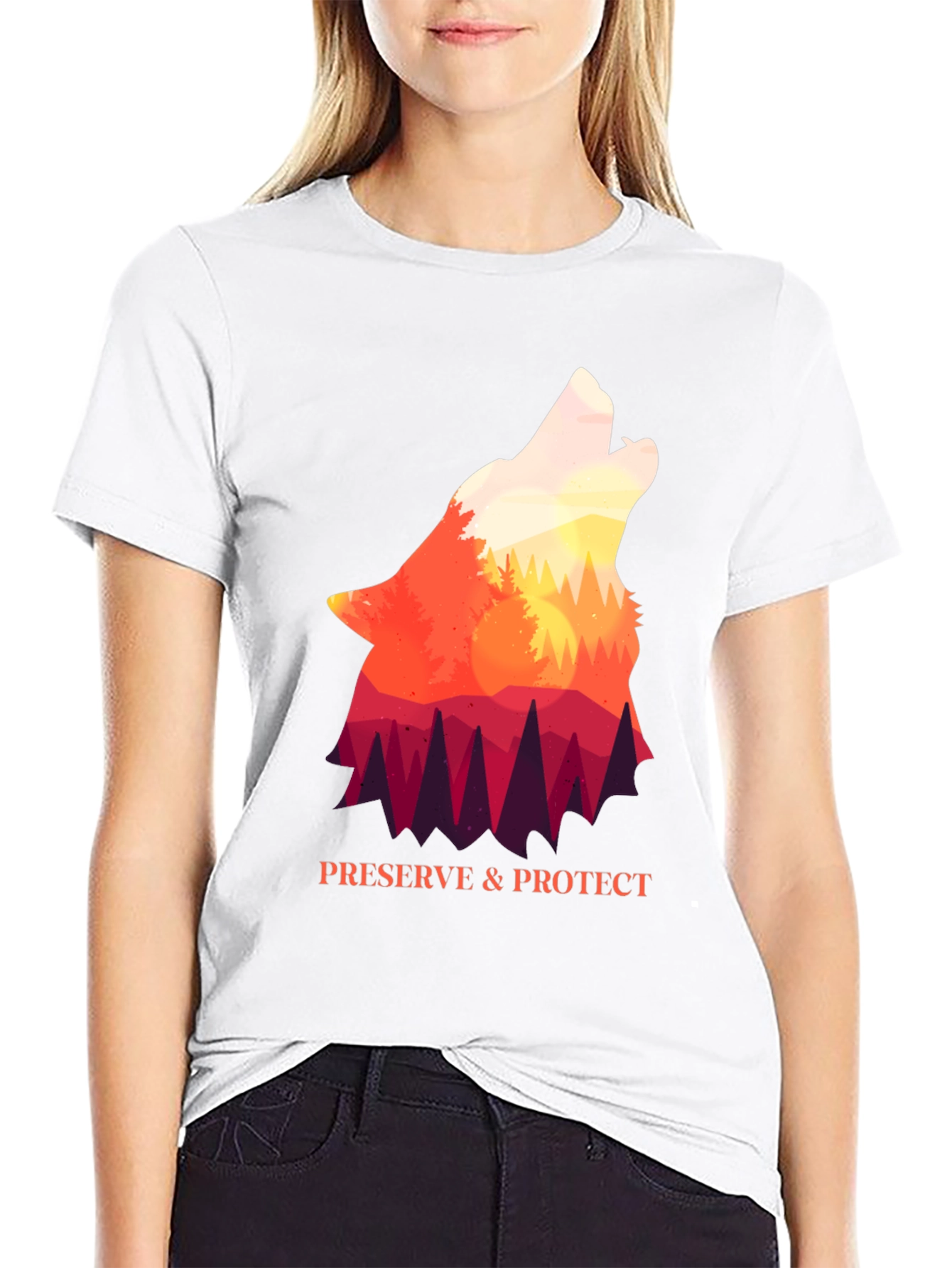 Wolf Preserve & Protect Graphic T-Shirt