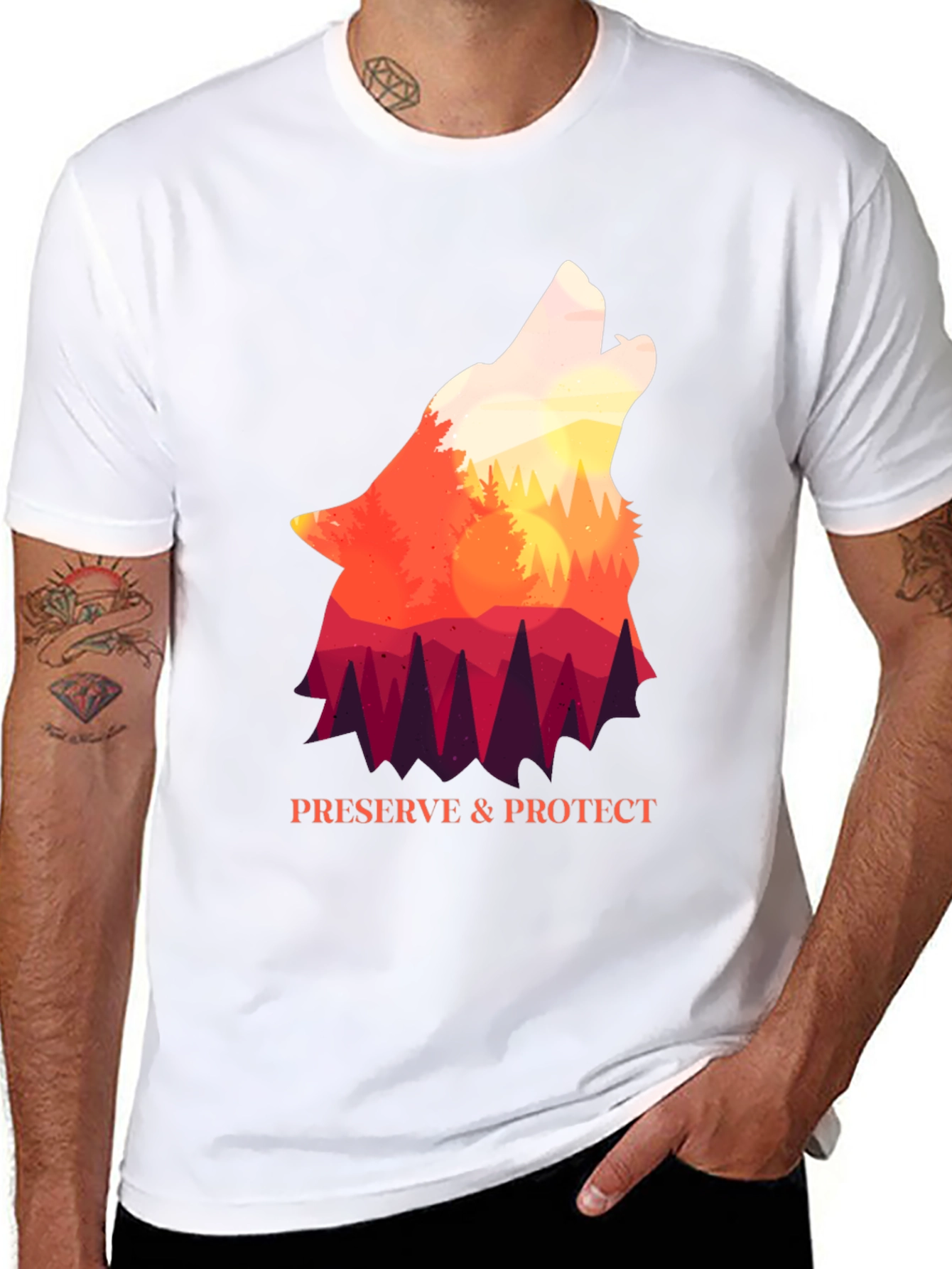 Wolf Preserve & Protect Graphic T-Shirt