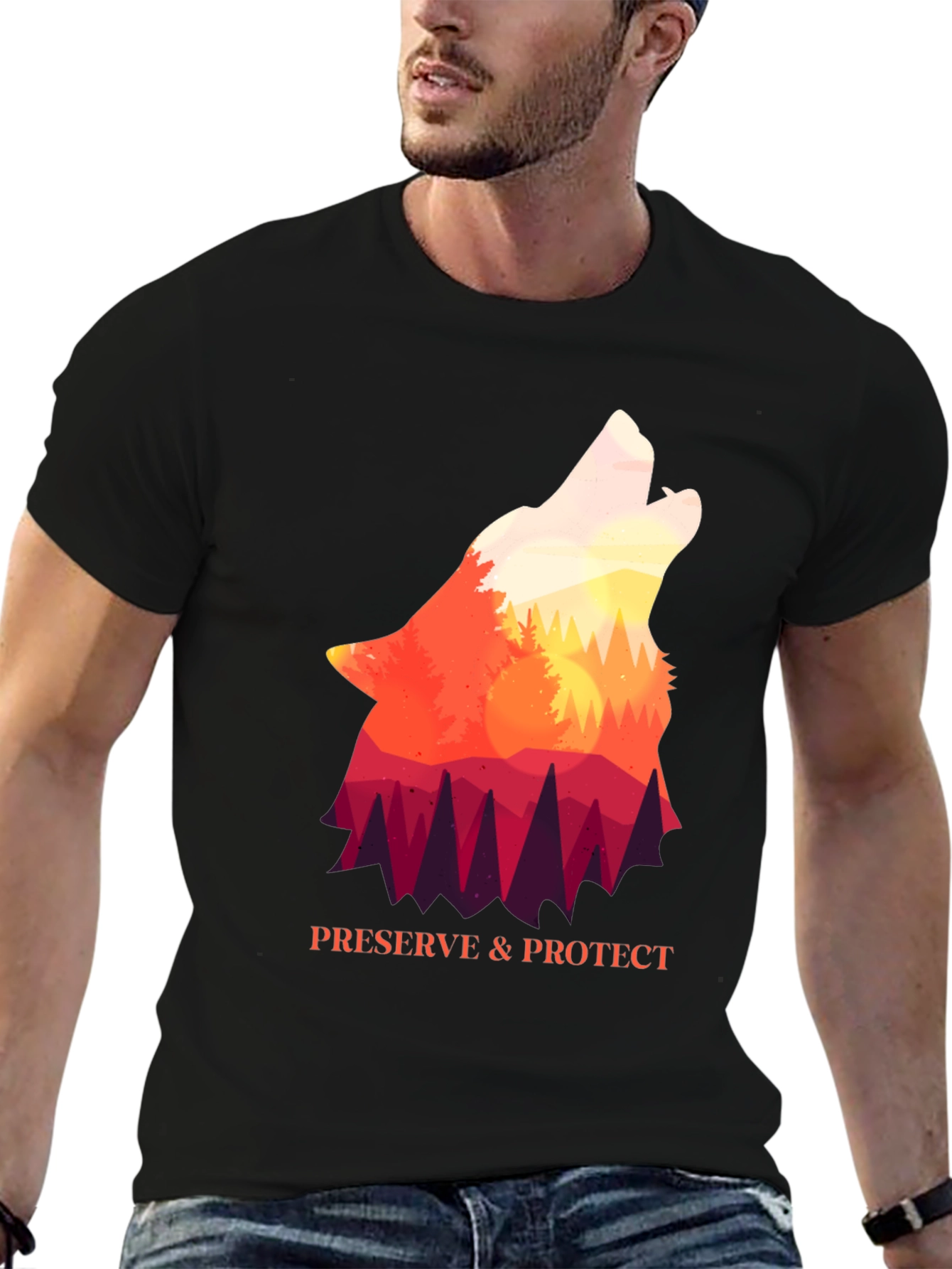 Wolf Preserve & Protect Graphic T-Shirt