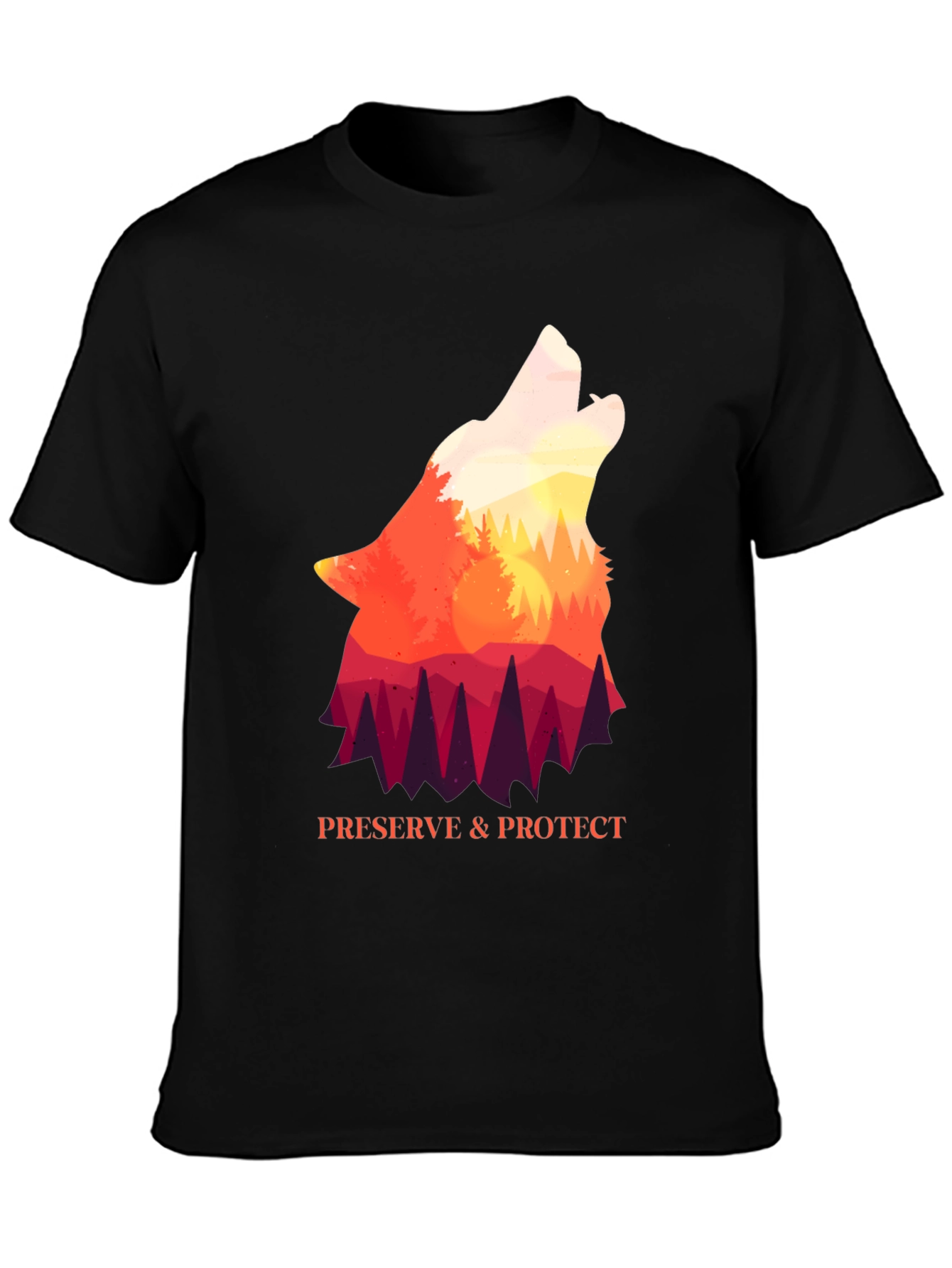Wolf Preserve & Protect Graphic T-Shirt