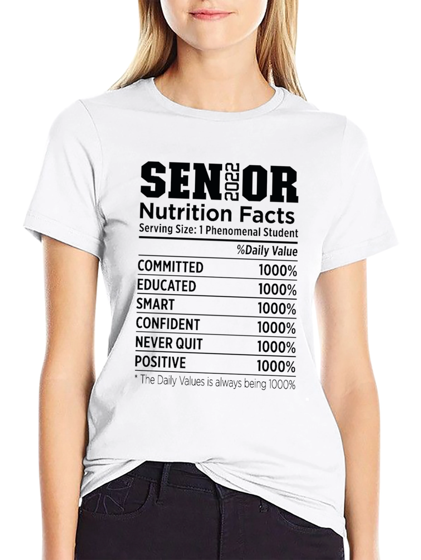 Senior Nutrition Facts T-Shirt: Class of 2022