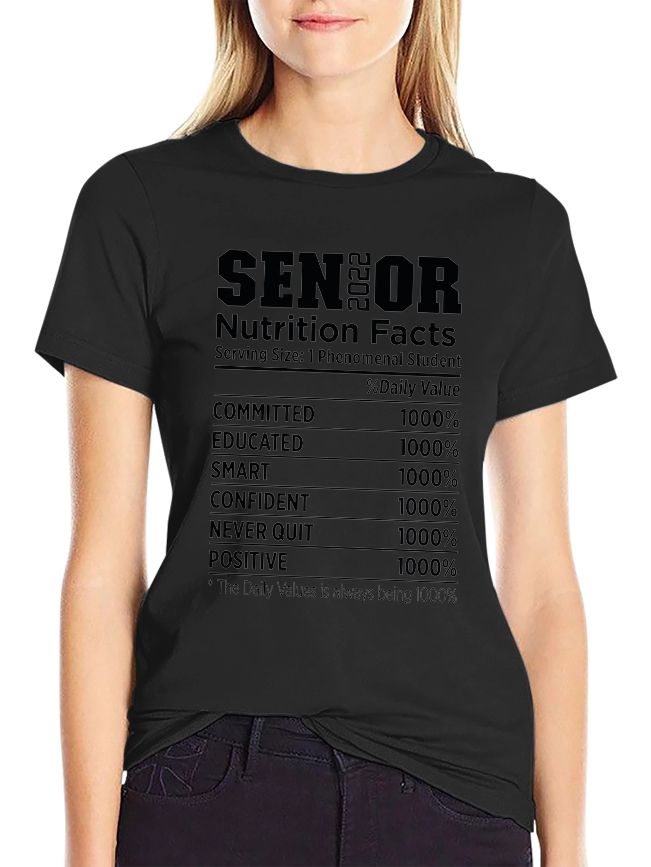 Senior Nutrition Facts T-Shirt: Class of 2022