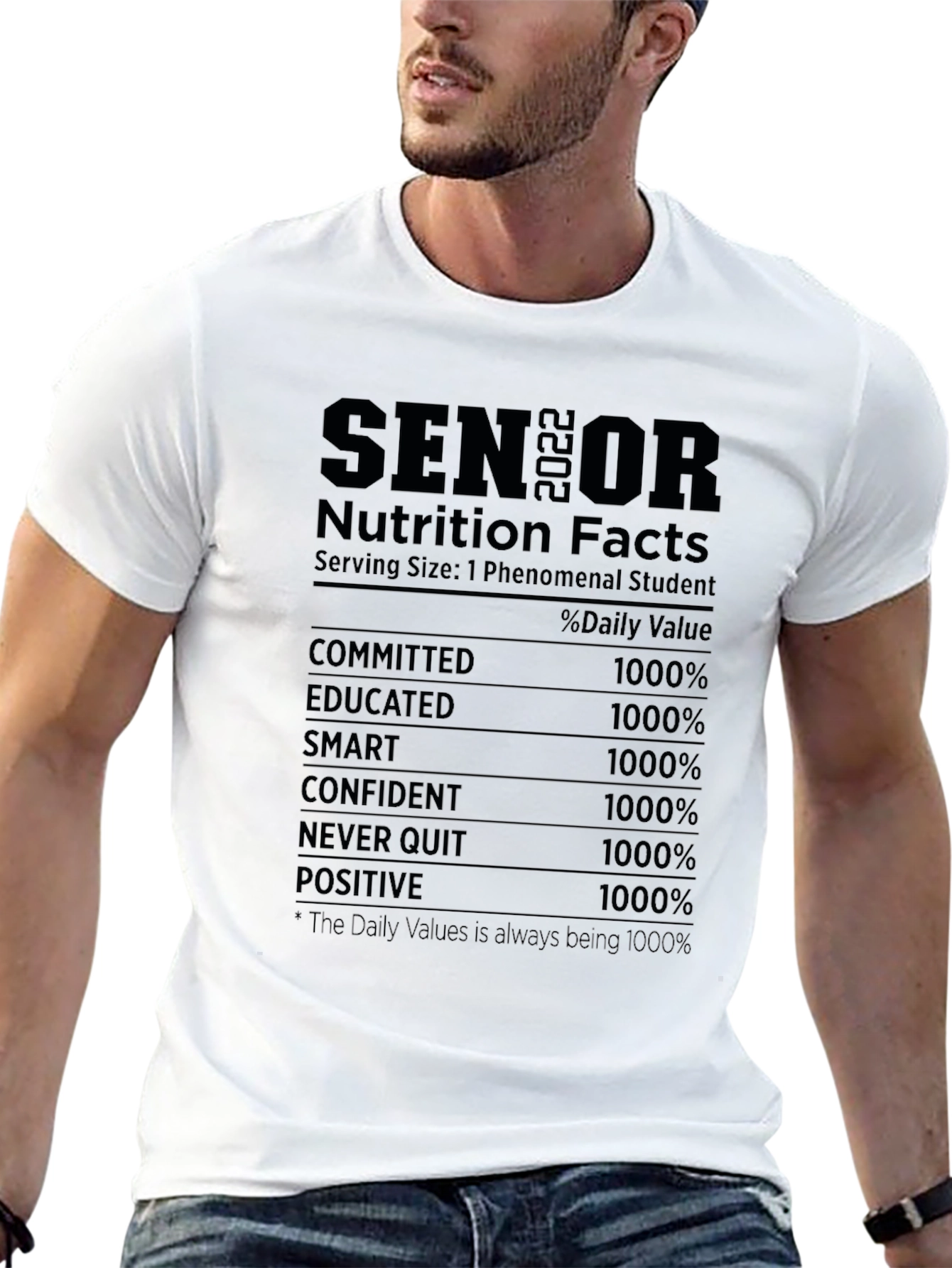 Senior Nutrition Facts T-Shirt: Class of 2022