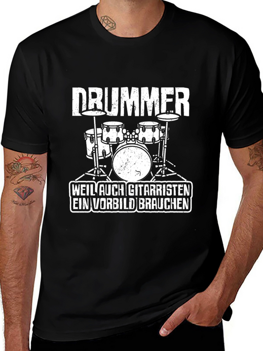 Drummer Graphic T-Shirt - Musician Novelty Tee