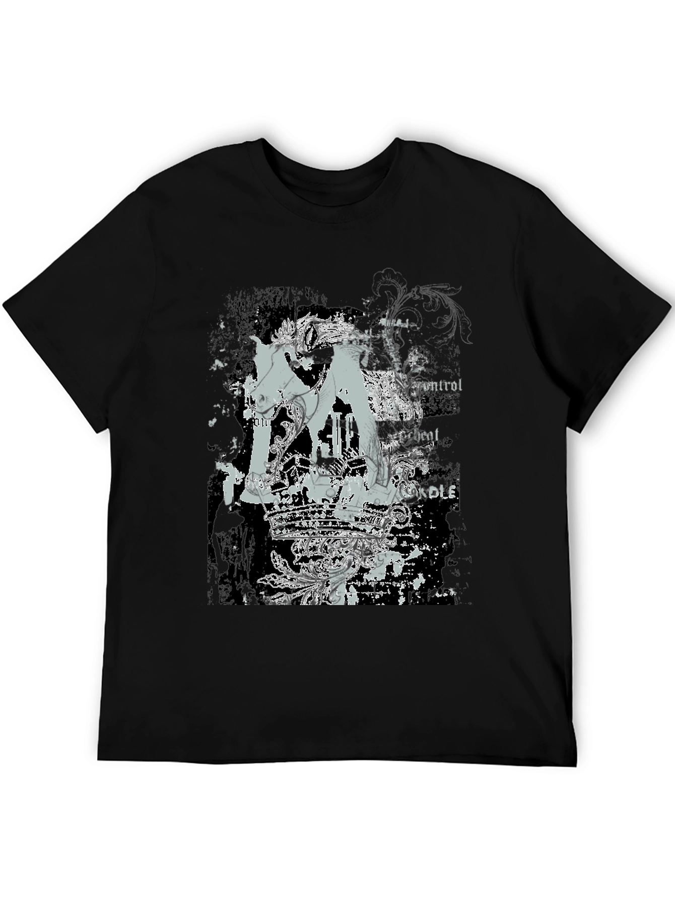 Graphic Tee: Crown & Horse Design