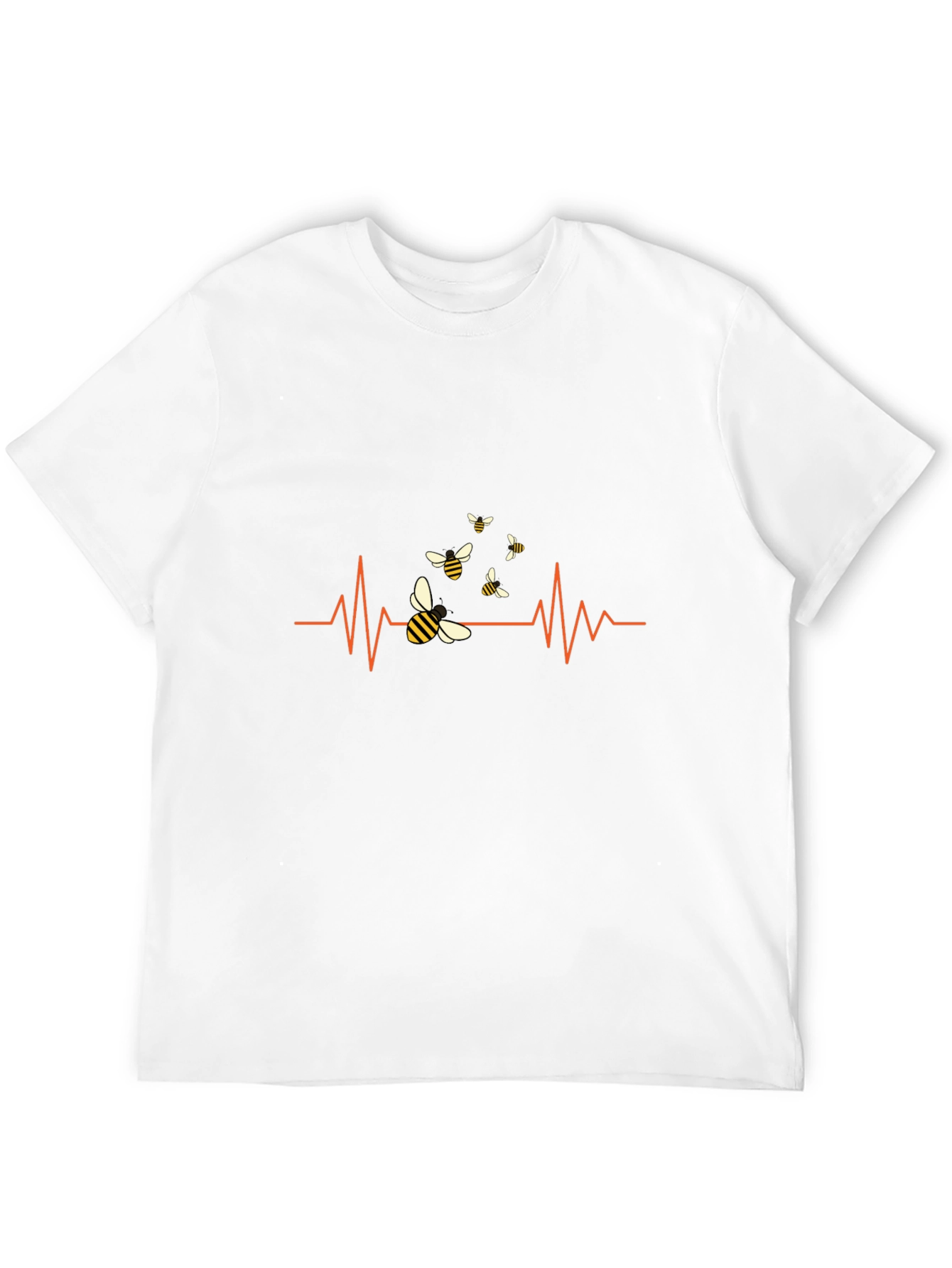 Bee Heartbeat Graphic Tee - Stylish Comfort