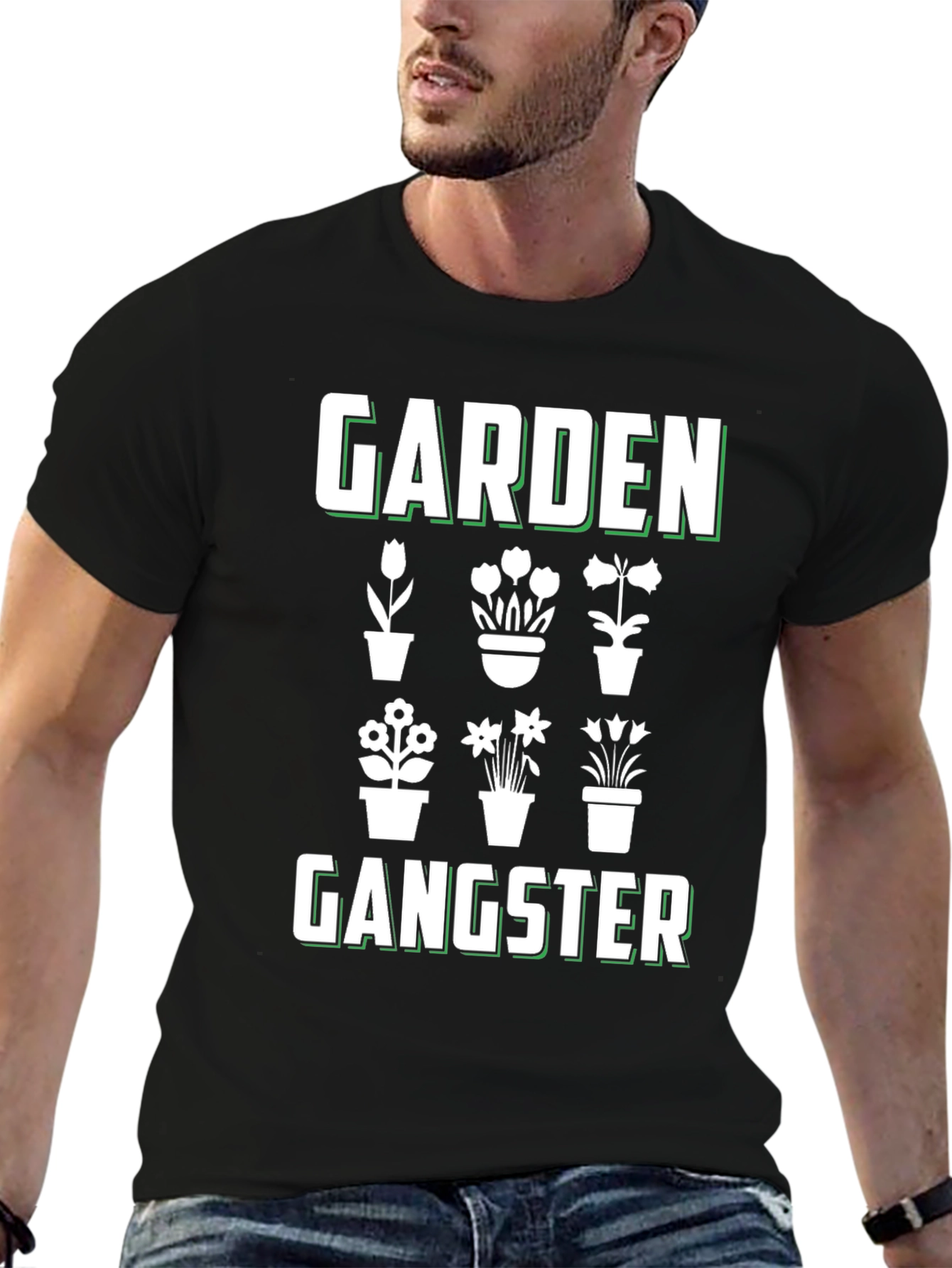 Garden Gangster Black T-Shirt - Plant Lover Tee