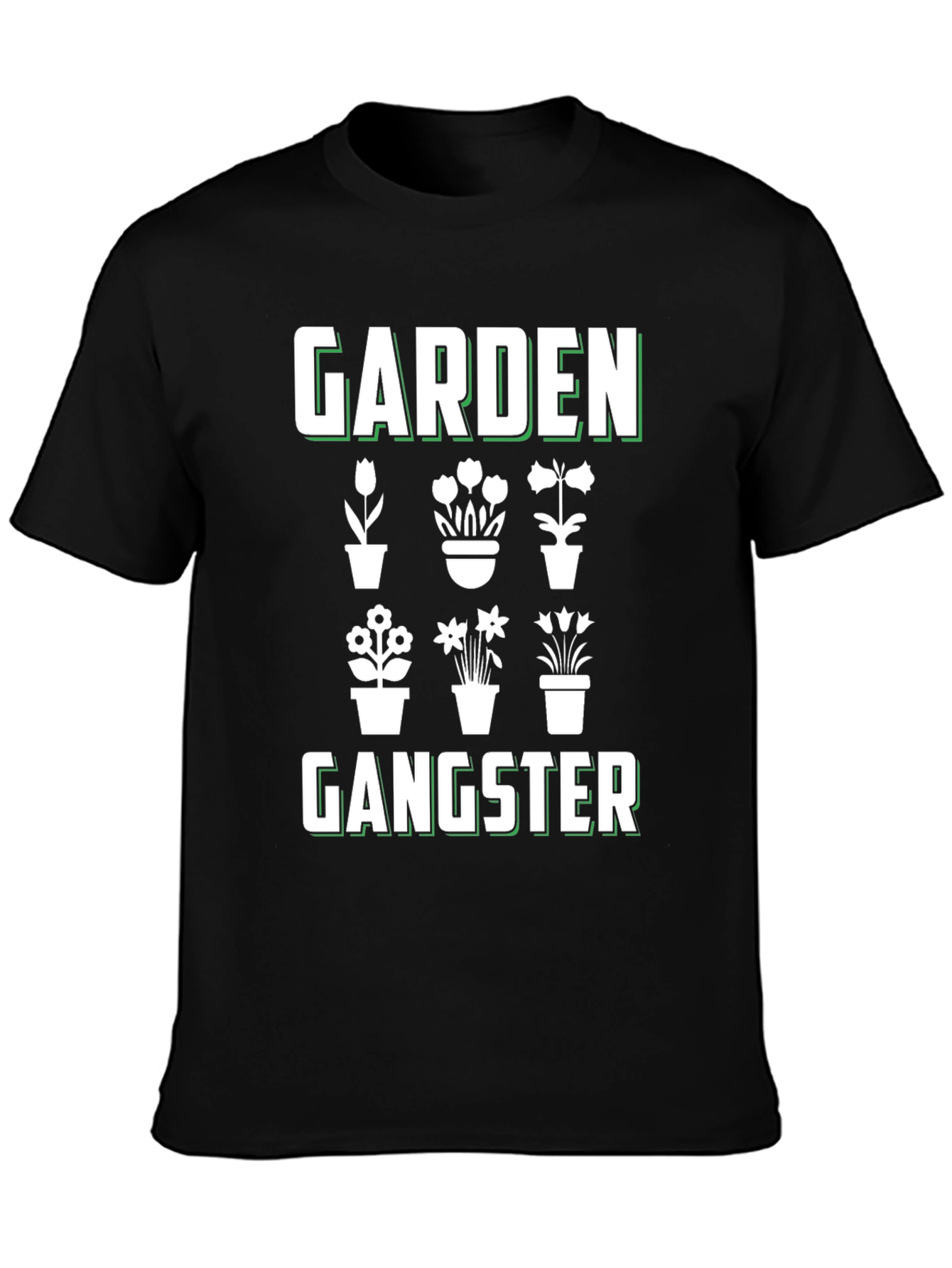 Garden Gangster Black T-Shirt - Plant Lover Tee
