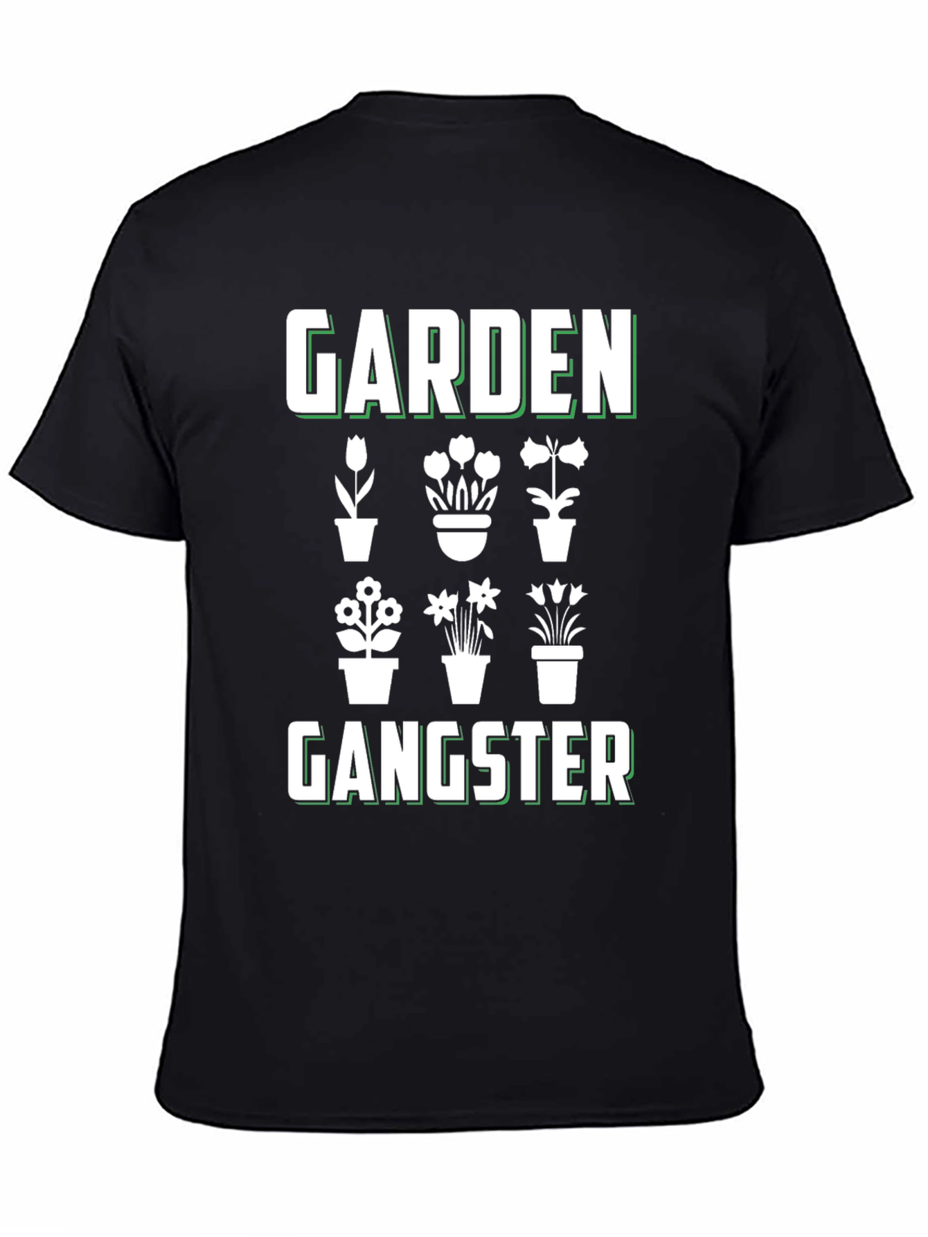 Garden Gangster Black T-Shirt - Plant Lover Tee