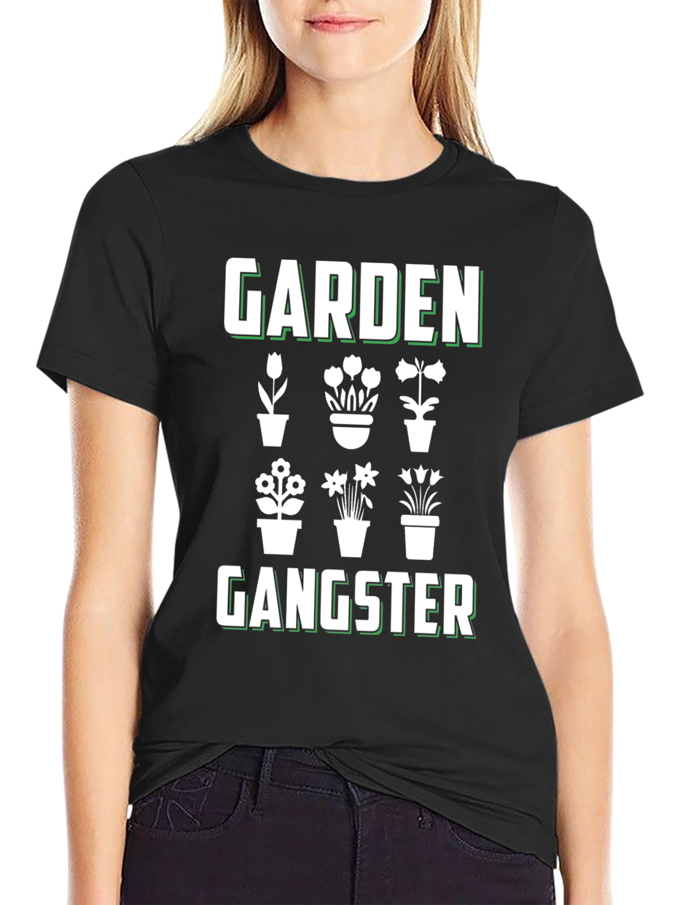 Garden Gangster Black T-Shirt - Plant Lover Tee