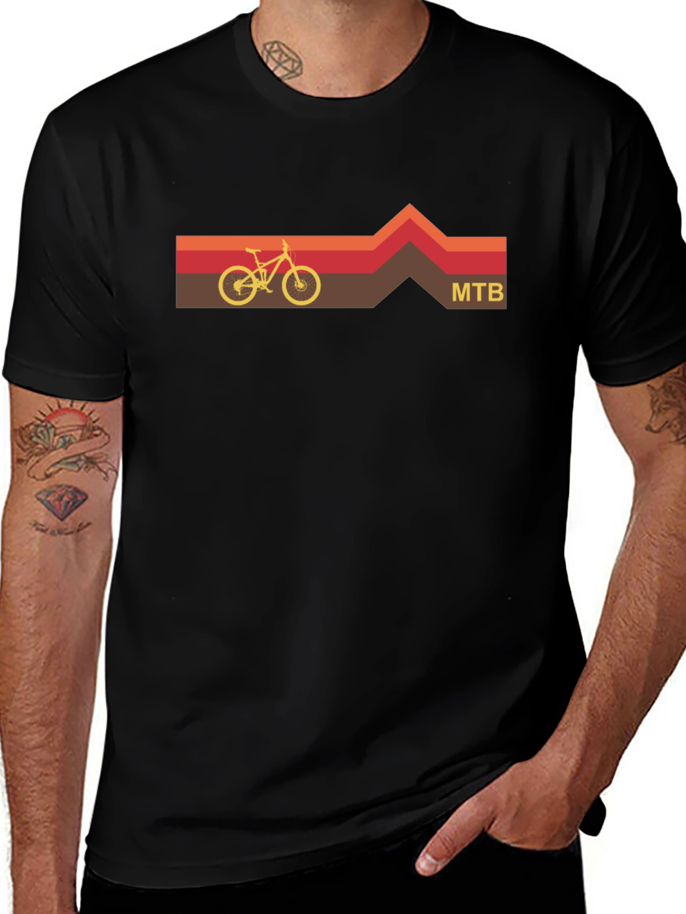 MTB Mountain Bike T-Shirt - Retro Style