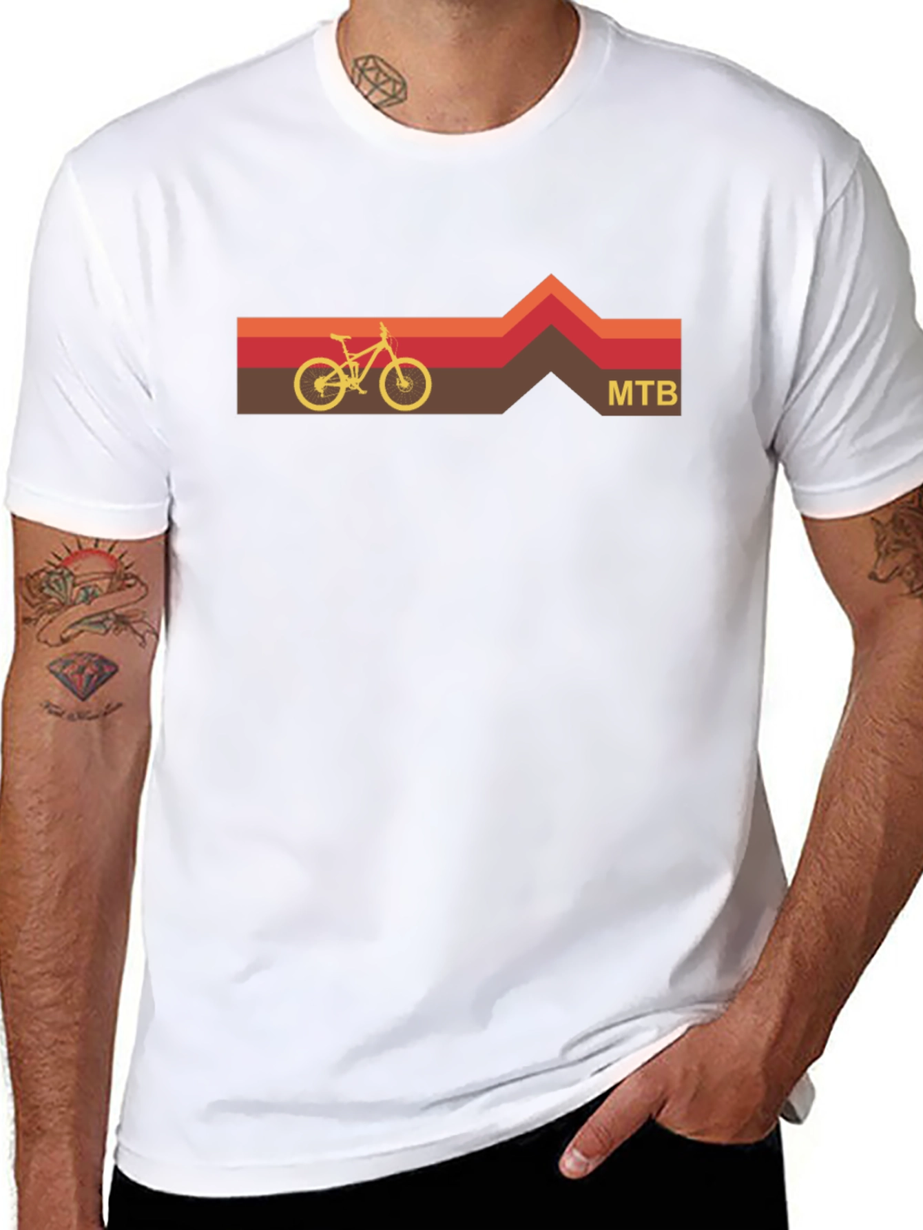 MTB Mountain Bike T-Shirt - Retro Style