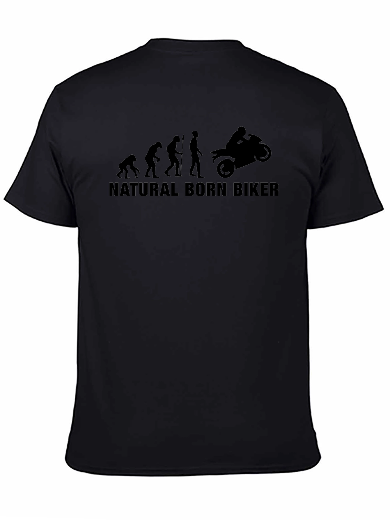 Natural Born Biker Evolution Black Graphic Tee