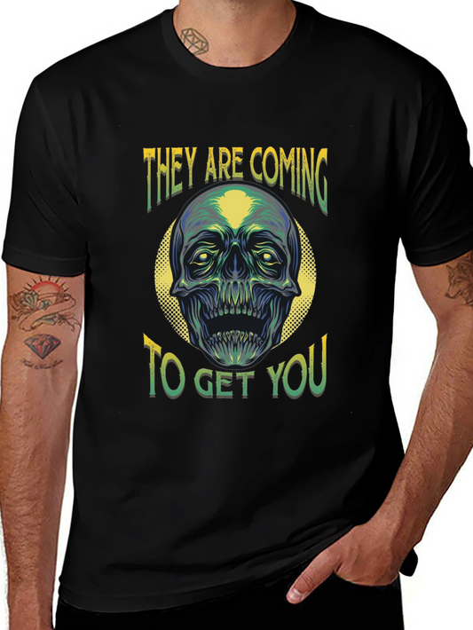 Zombie Skull Graphic T-Shirt - They Are Coming!