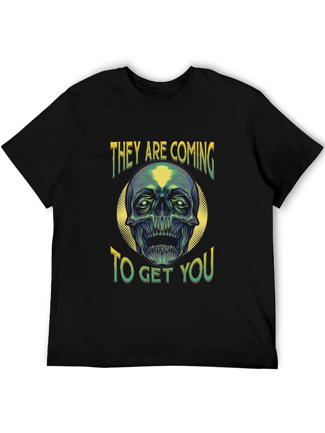 Zombie Skull Graphic T-Shirt - They Are Coming!