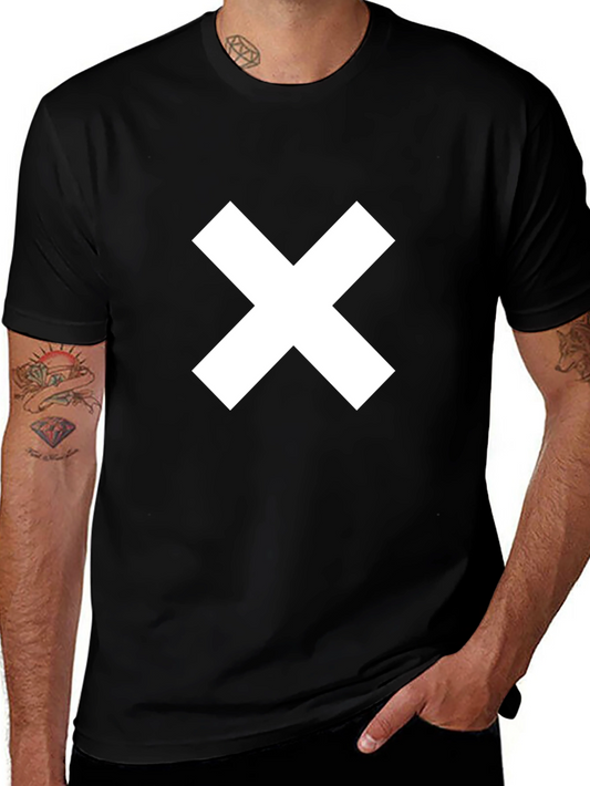 Minimalist White X Black Cotton Tee