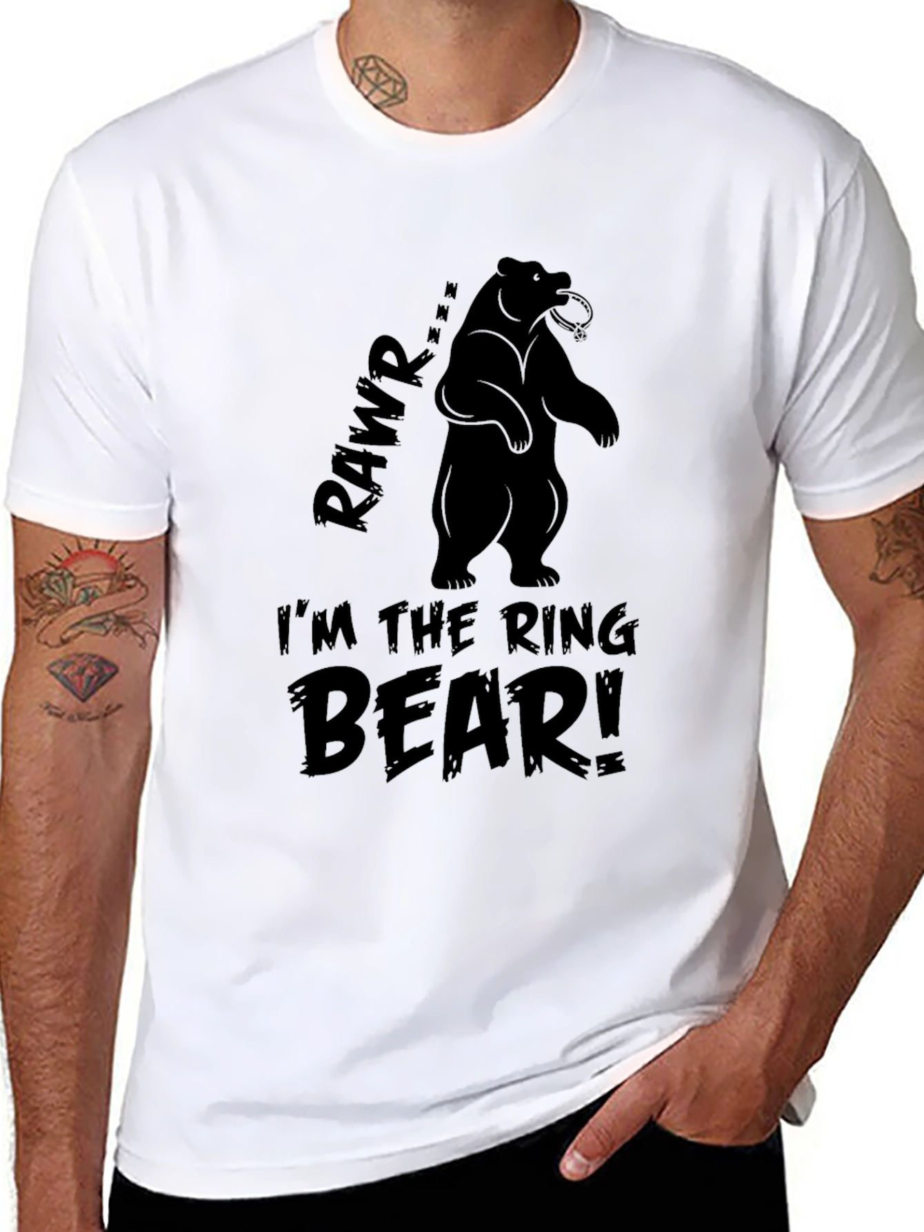 Im The Ring Bear T-Shirt Funny Graphic Tee