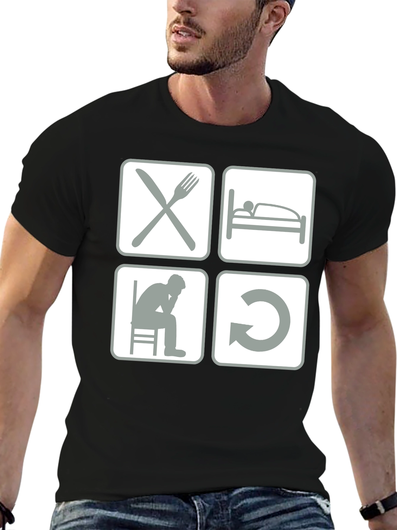 Eat Sleep Code Repeat Graphic Tee