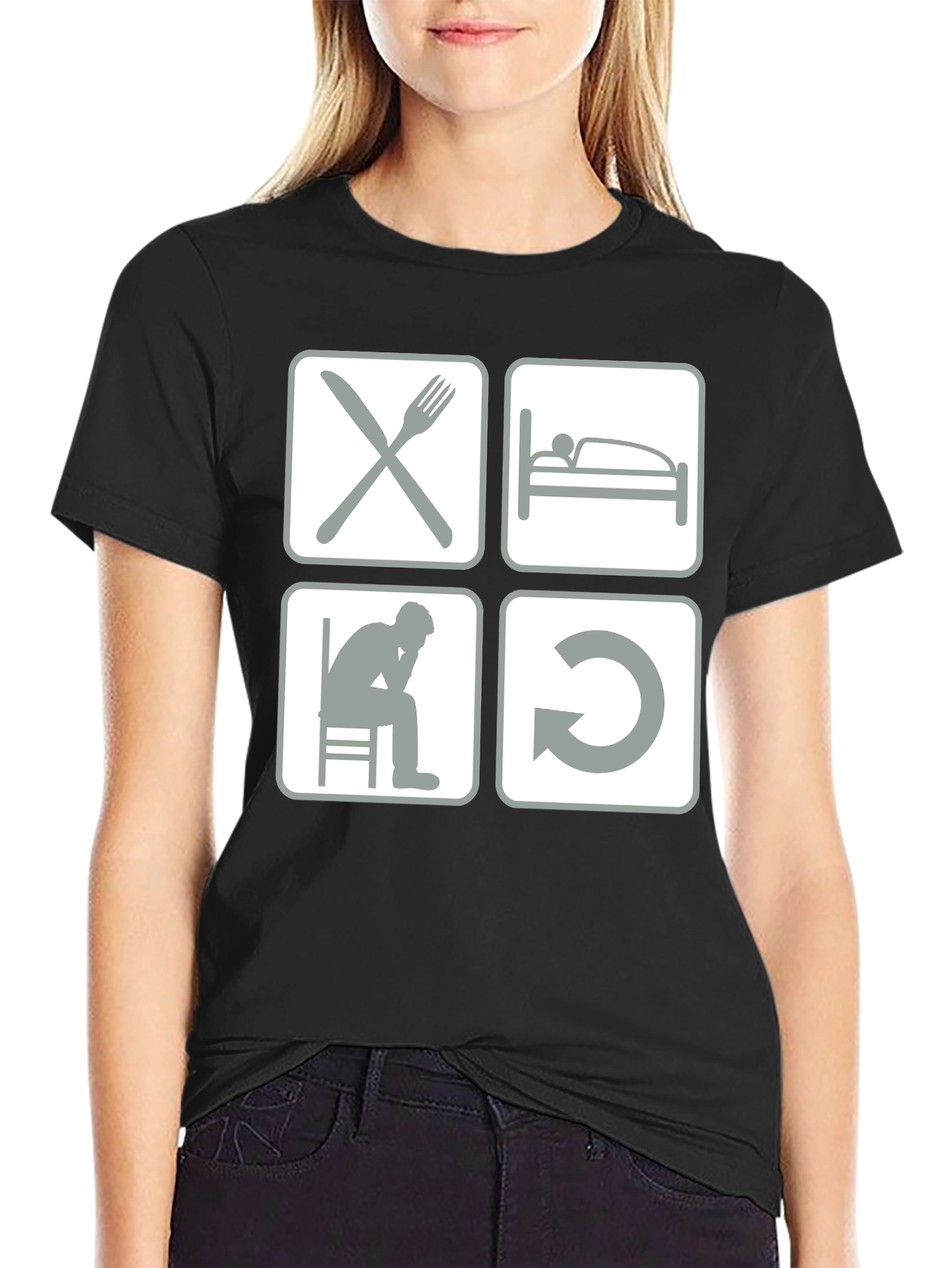 Eat Sleep Code Repeat Graphic Tee