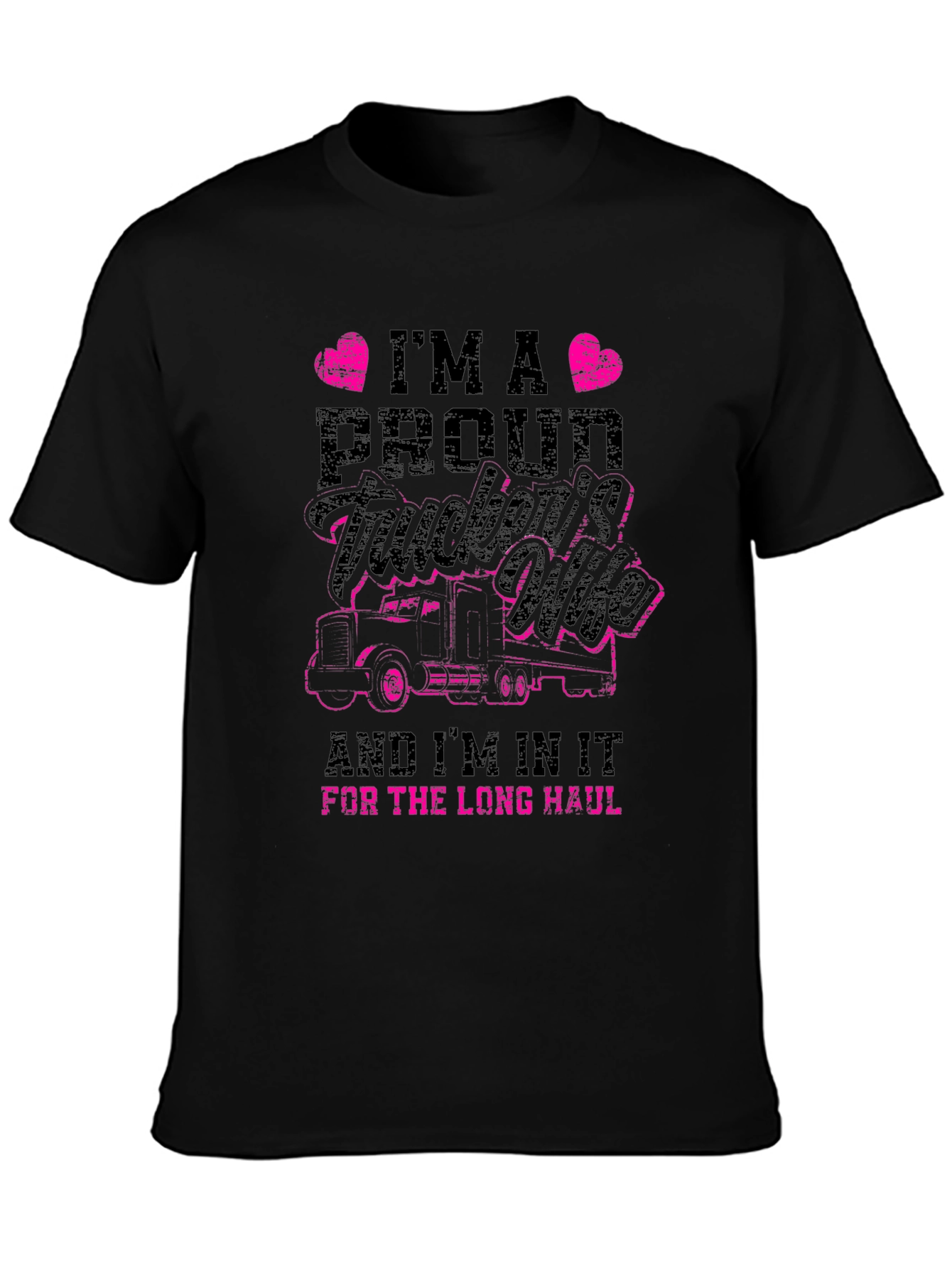 Proud Truckers Wife Graphic T-Shirt