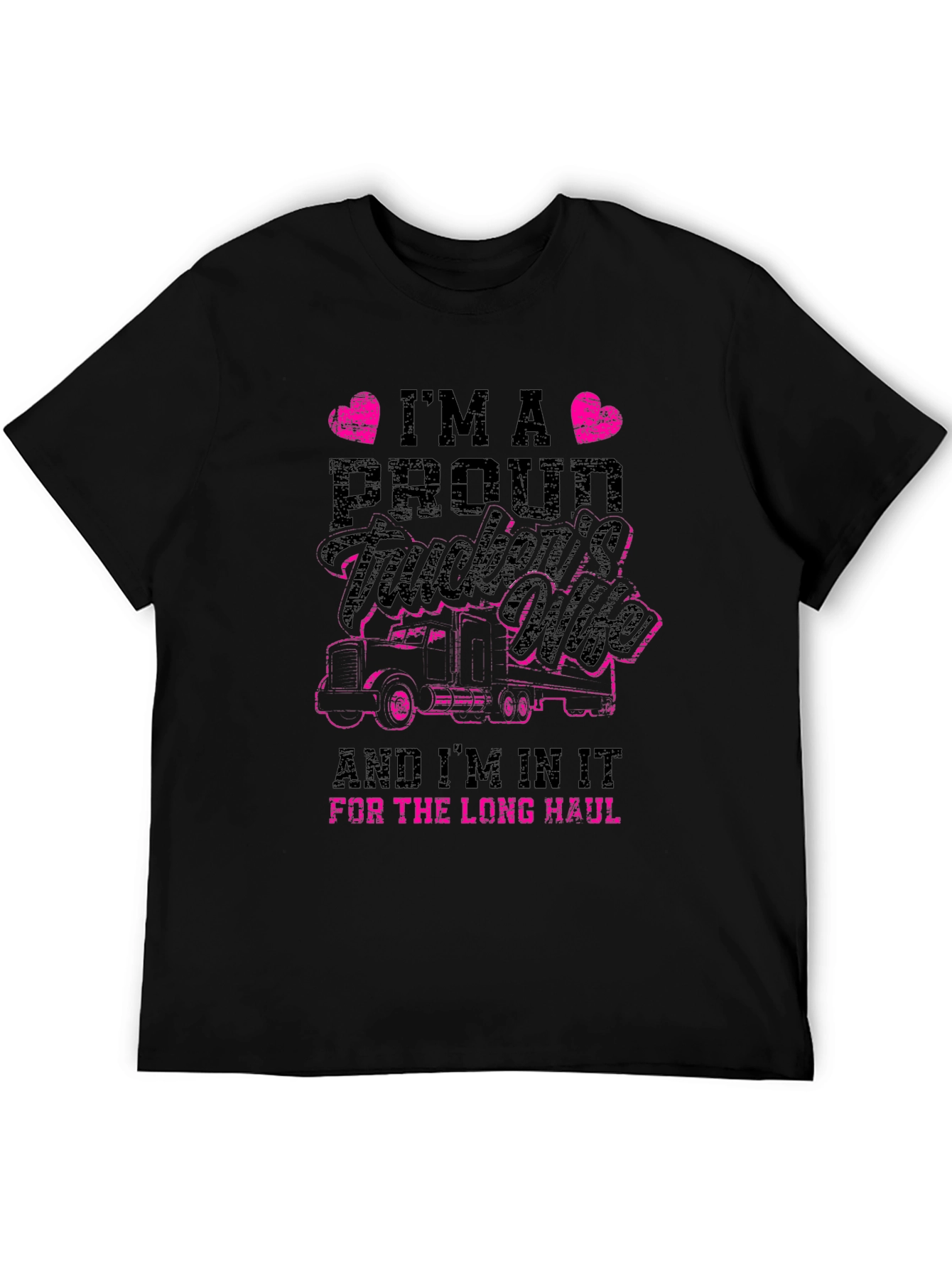 Proud Truckers Wife Graphic T-Shirt